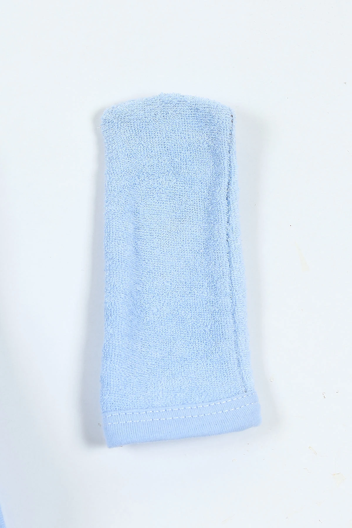 Bebe Mavisi Taclı Ayılı  Nakışlı Çift Katlı Erkek Bebek Silgi Havlu 375507