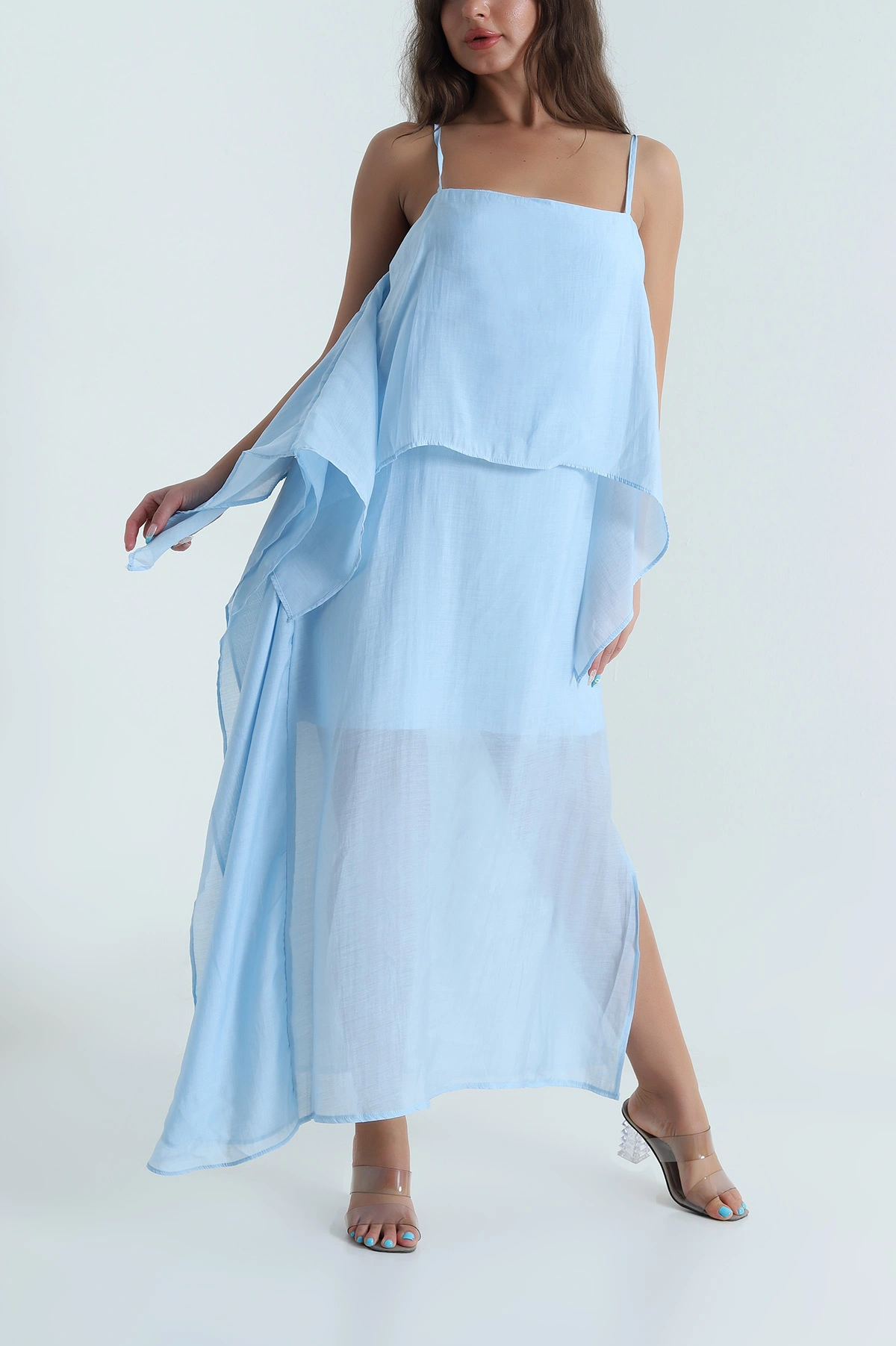 Bebe Mavisi Tensel Modal Kadın Elbise 484109