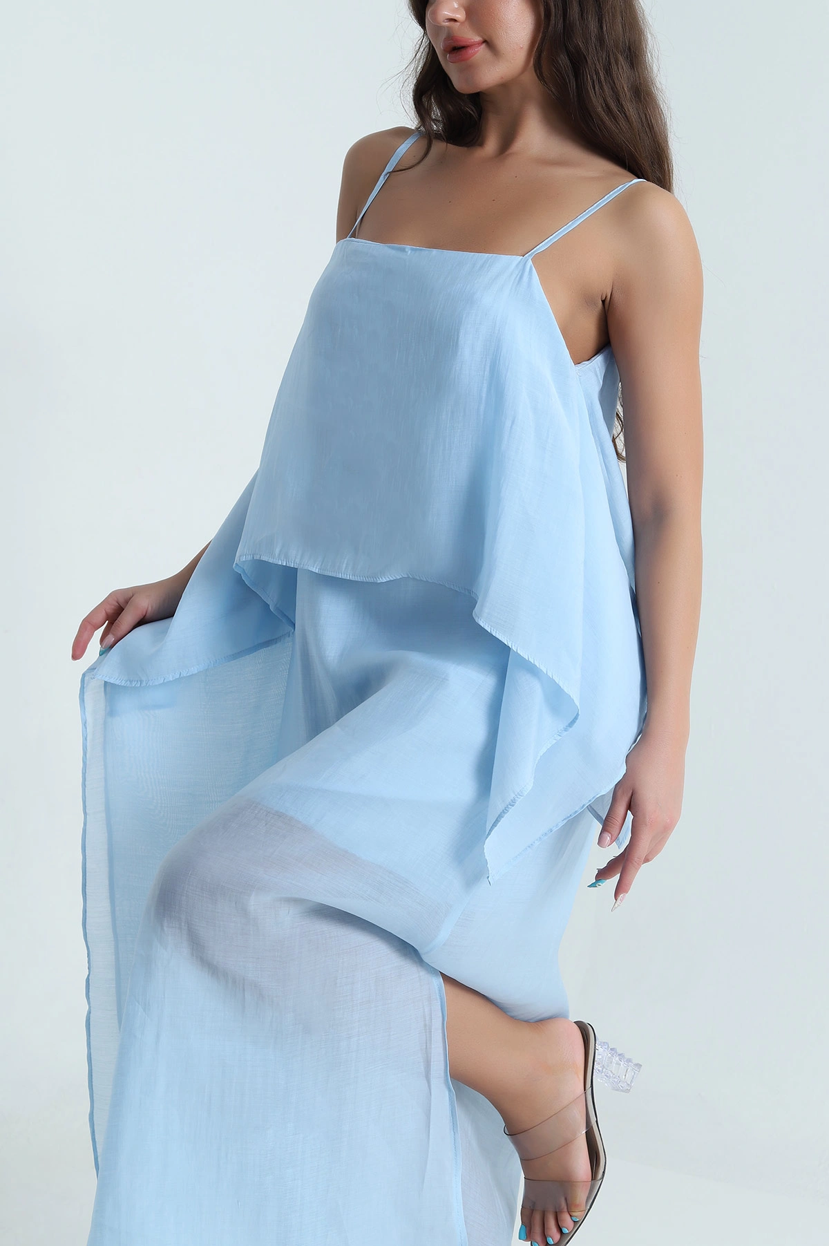 Bebe Mavisi Tensel Modal Kadın Elbise 484109