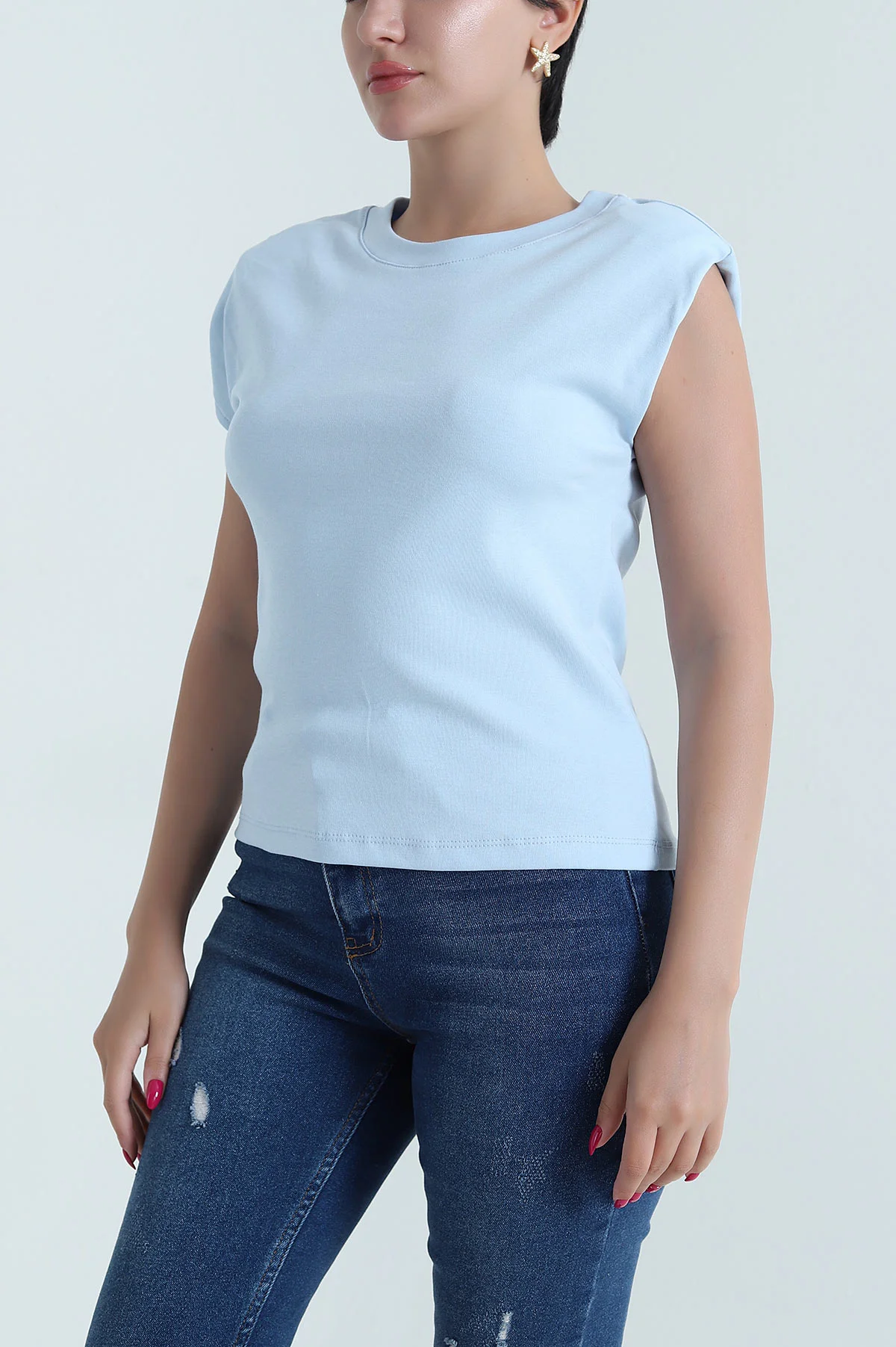 Bebe Mavisi Vatkalı Süprem Kadın Bluz 473543