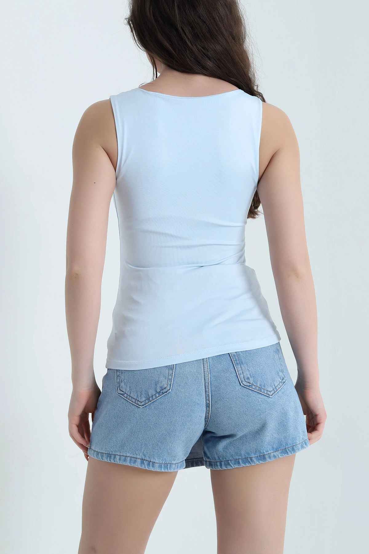 Bebe Mavisi Yazlık Scuba Kadın Bluz 454469