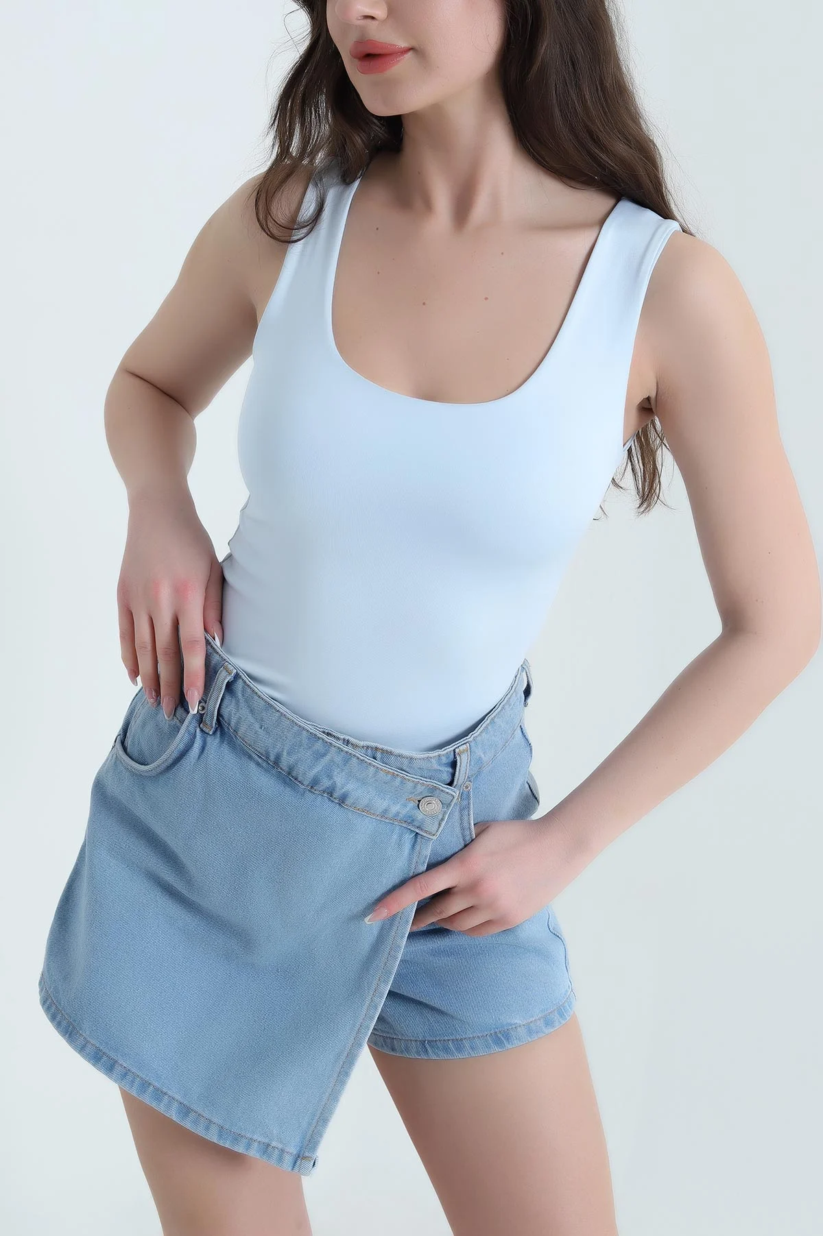 Bebe Mavisi Yazlık Scuba Kadın Bluz 454469