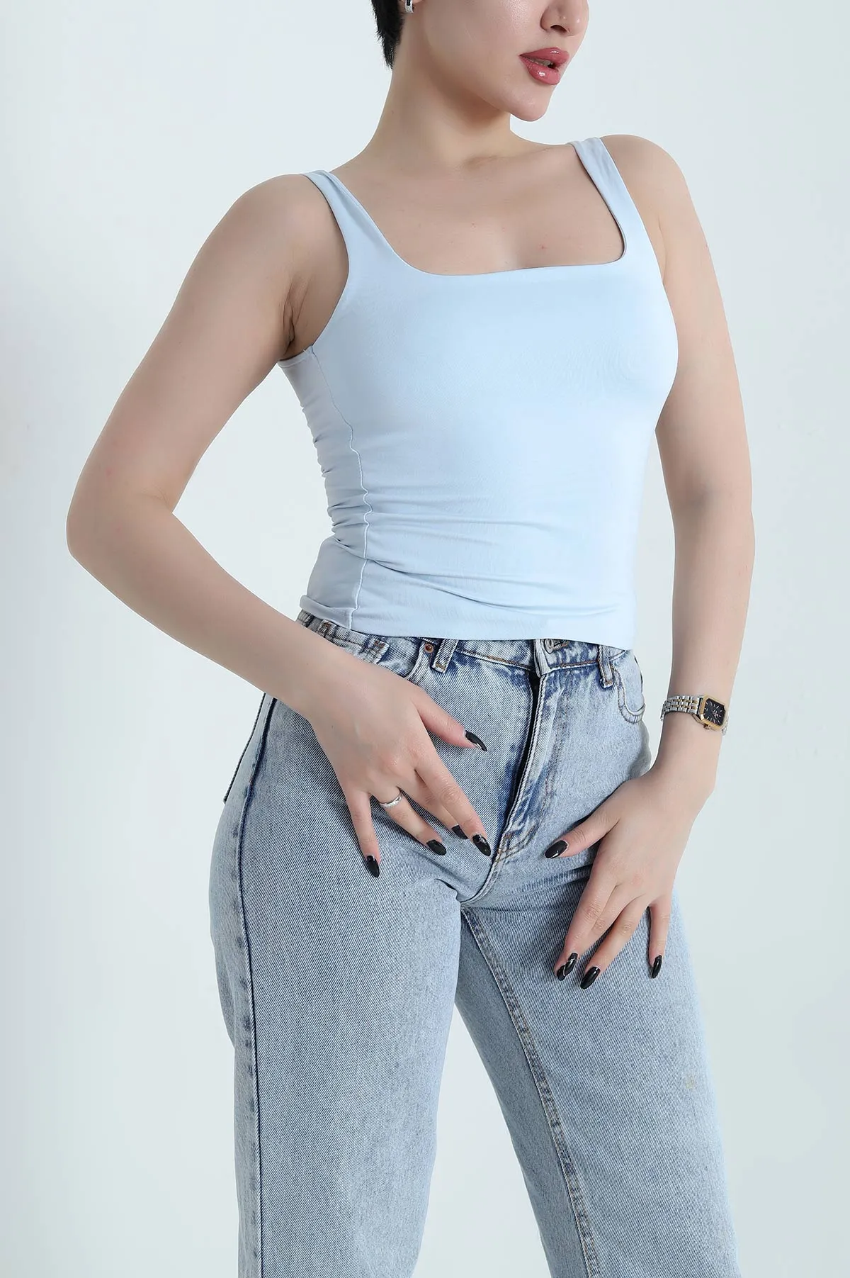 Bebe Mavisi Yazlık Scuba Kadın Bluz 454673