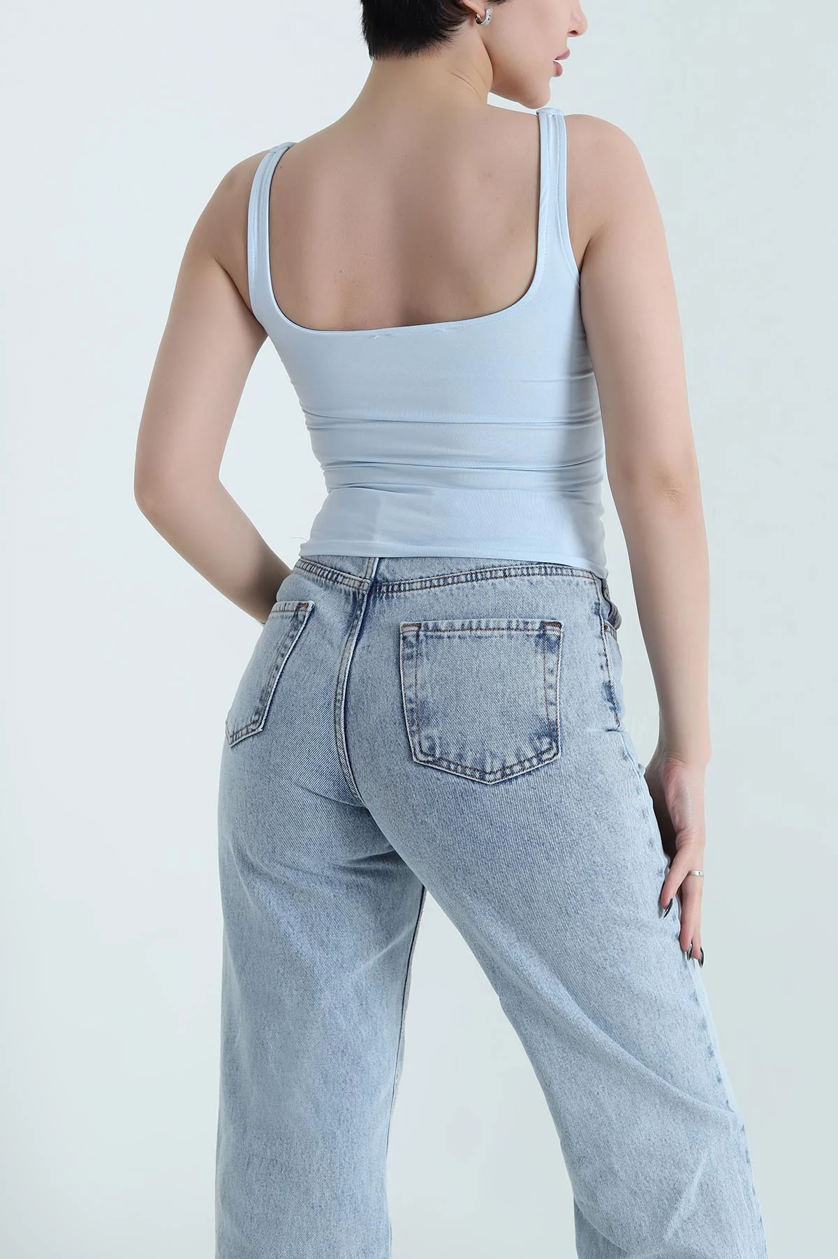 Bebe Mavisi Yazlık Scuba Kadın Bluz 454673