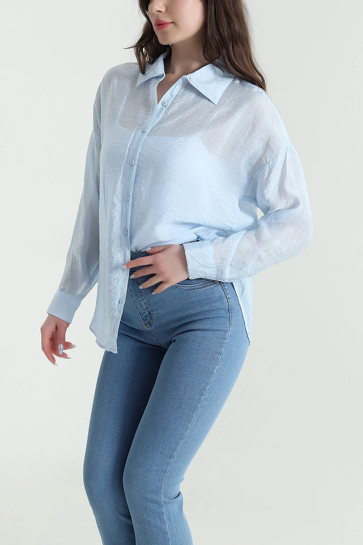 Bebe Mavisi Yeni Sezon Kadın Tensel Gömlek 453800