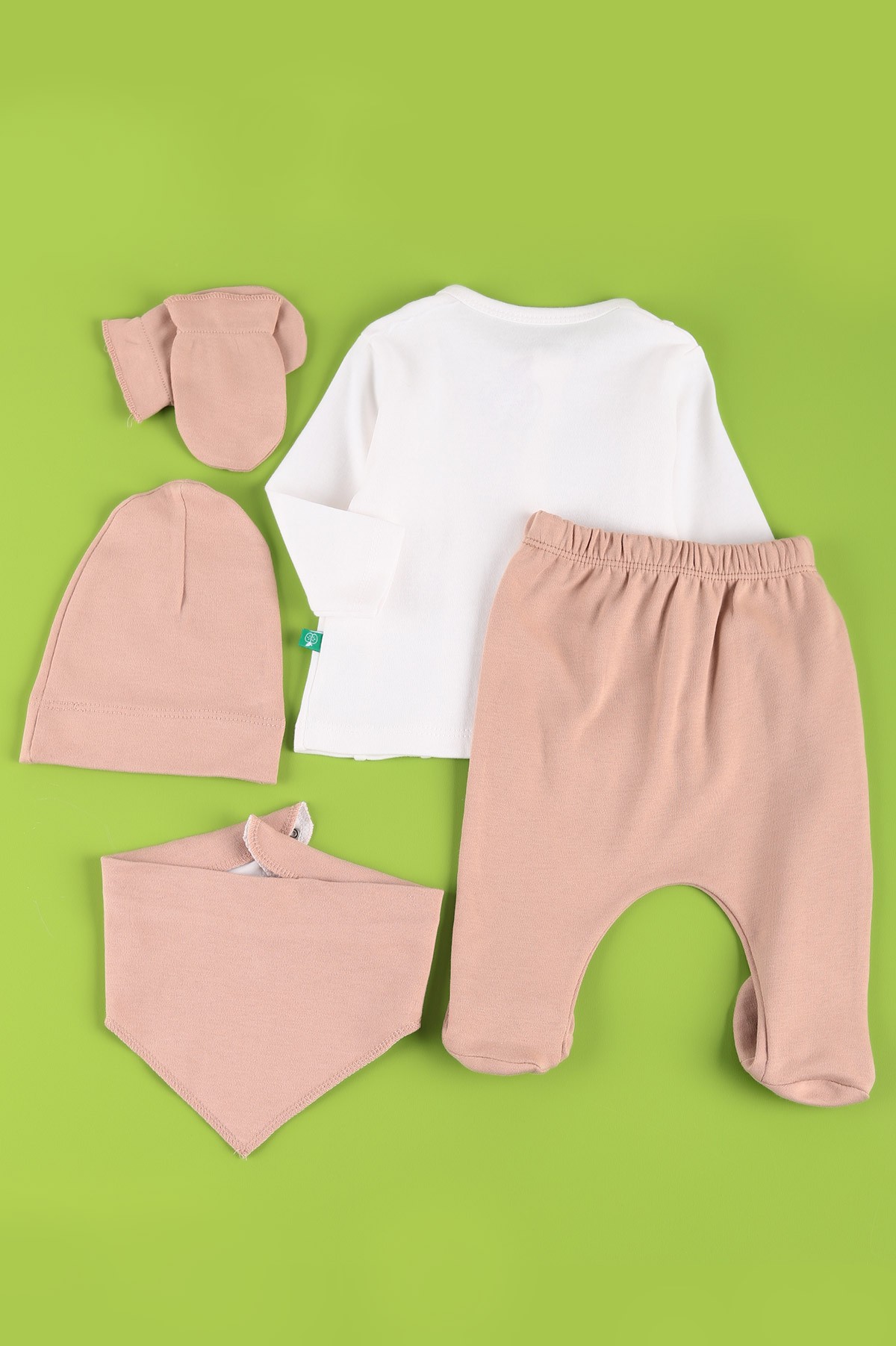 Bej (0-6 Ay) Papyonlu Erkek Bebe Takım 223705