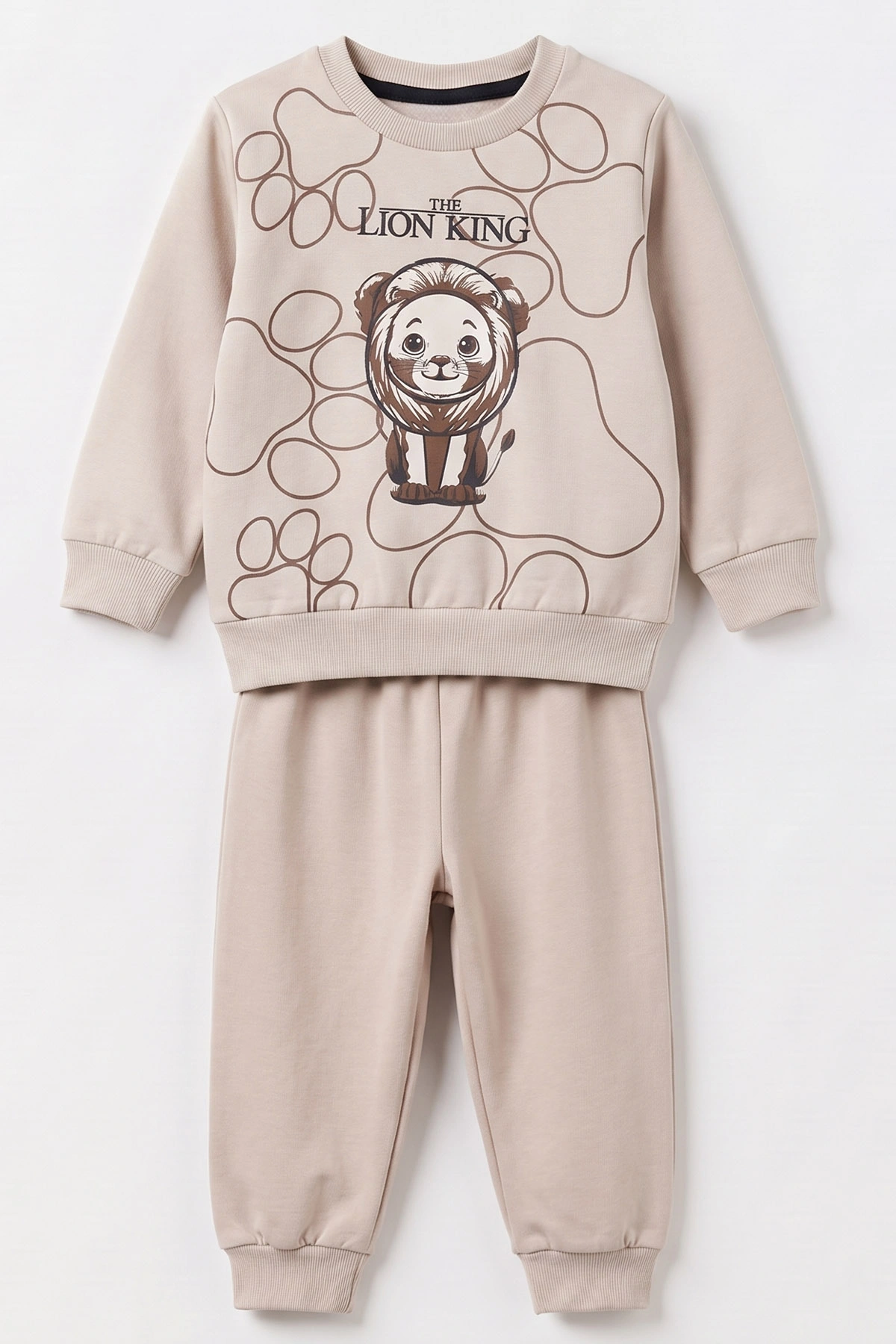 Bej (1-4 Yaş) Lion King Baskılı 2 İp Erkek Çocuk&Bebek Mevsimlik Takım 495090