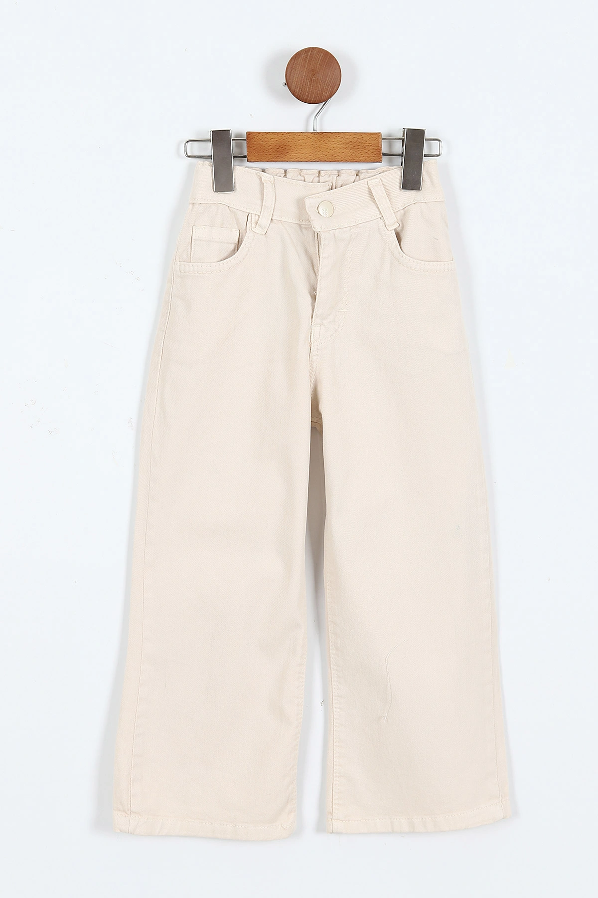 Bej (1-9 Yaş)Happy Baskılı Tişörtlü Gabardin Pantolon ve Ceketli    Kız Çocuk 3'lü Takım 413512