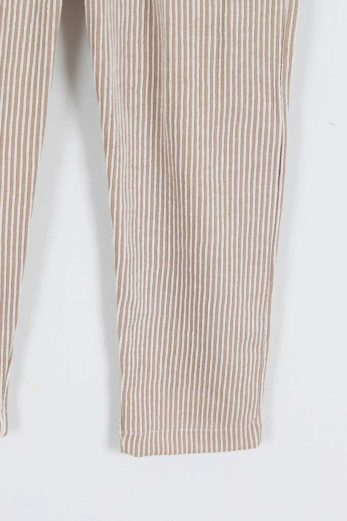 Bej (11-14 Yaş)Fitilli Likralı Erkek Çocuk Jogger Pantolon 357087