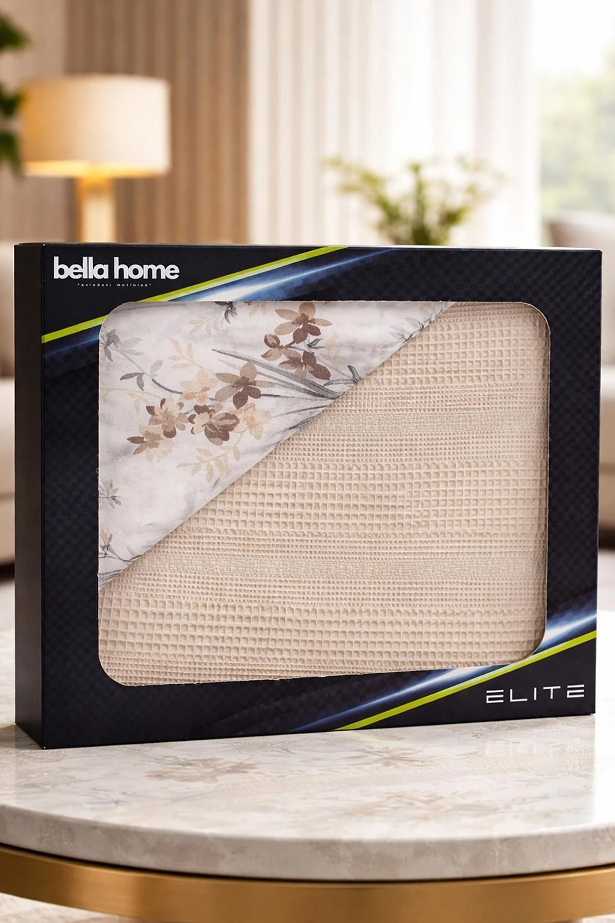 Krem 160x230 Cm Bella Home Tek Kişilik Pamuklu Petek Pike Takımı 474632