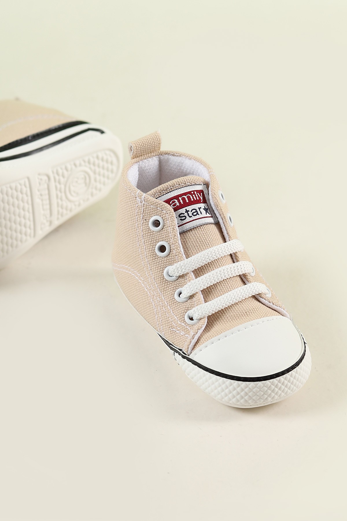 Bej (18-19 Pappa) Bilekli İlk adım Bebe Ayakkabısı 215370