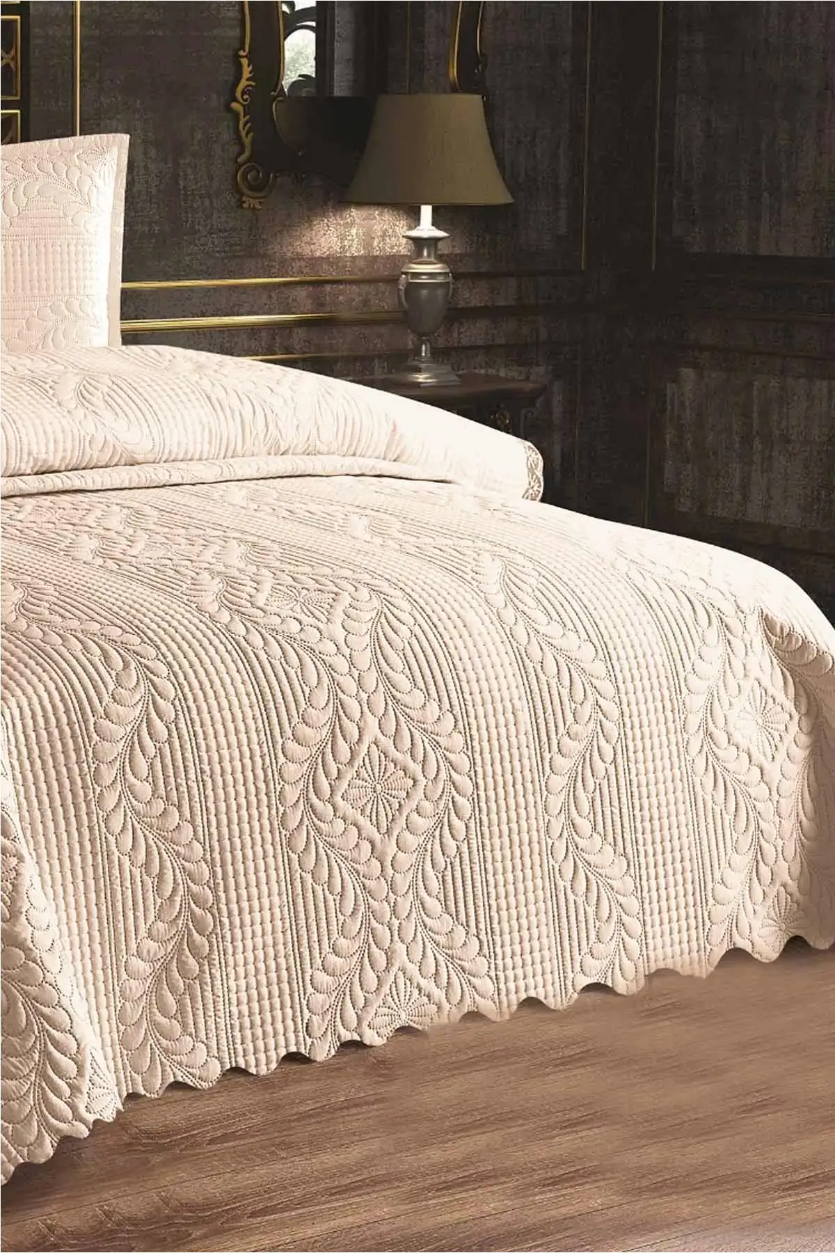 Bej 180x250 Jumbo Soft Tek Kişilik Yatak Örtüsü 278359