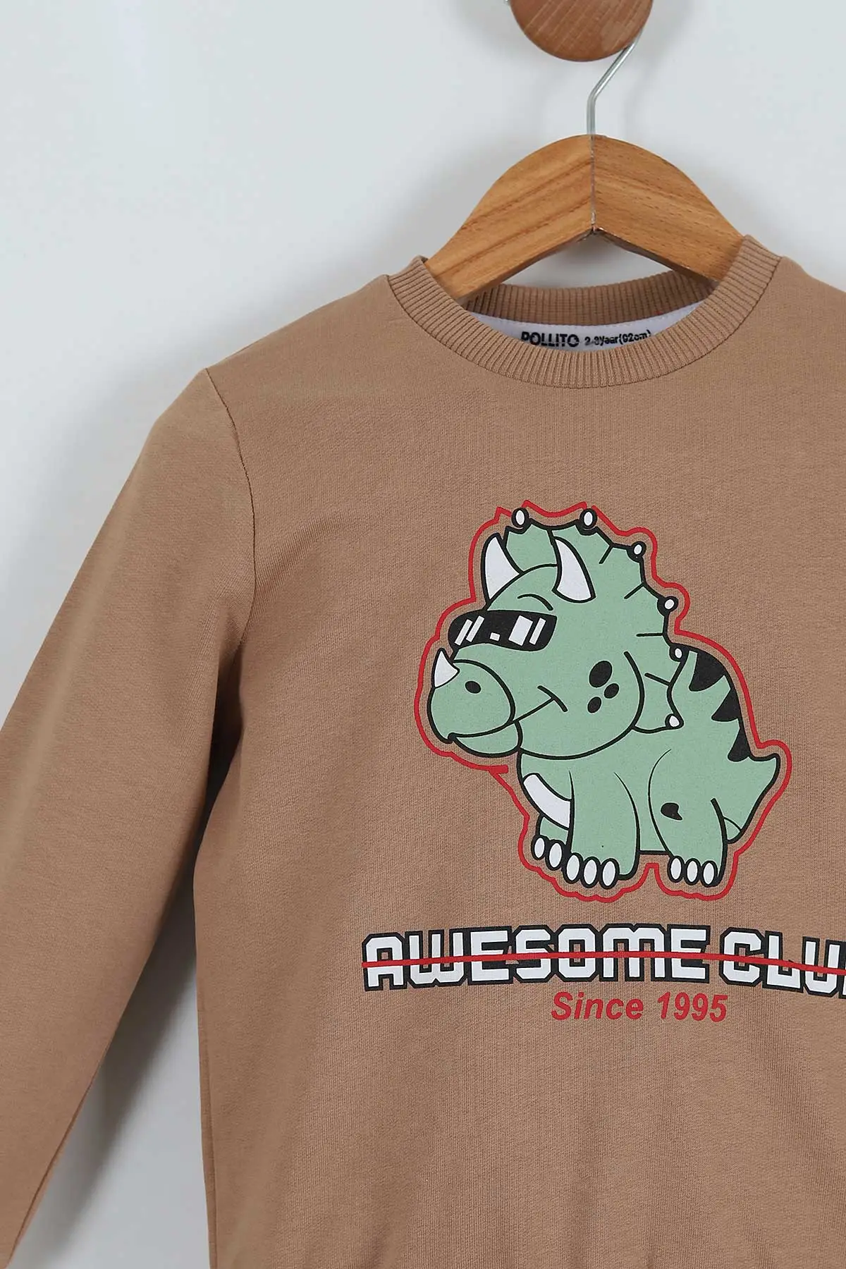 Bej (2-5 Yaş) Dinosaur Baskılı Erkek Çocuk Takım 284224