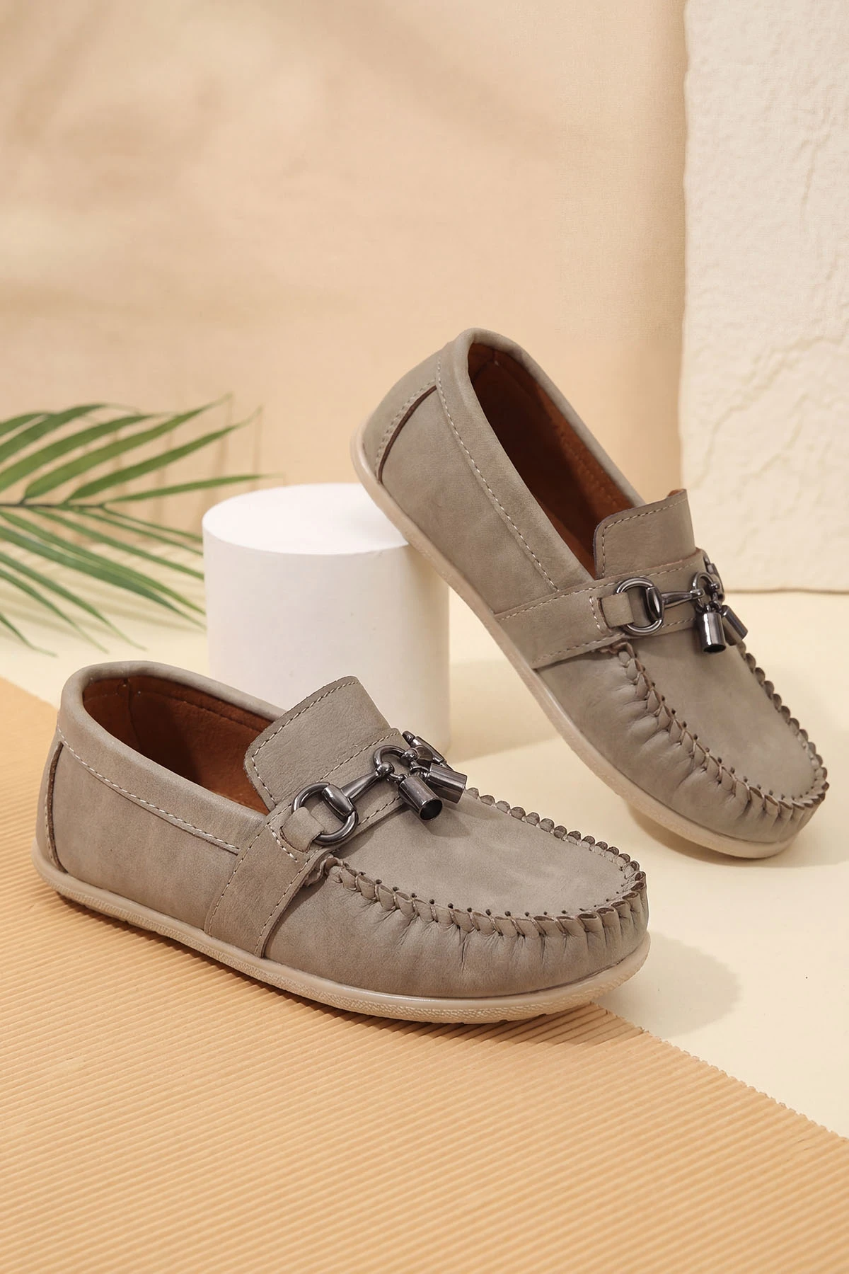 Bej ( 25 - 30 ) Toka Detaylı Erkek Çocuk Loafer Ayakkabı 463225