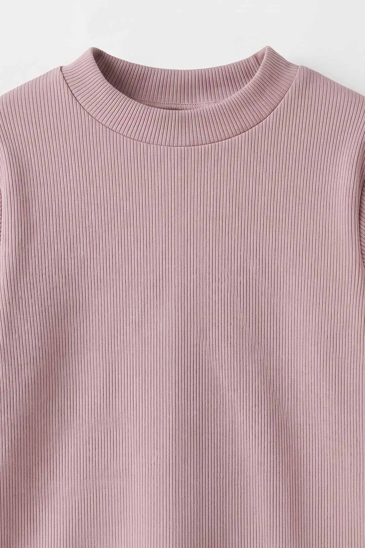 Bej (5-12 Yaş) Yarım Balıkçı Yaka Kaşkorse Çocuk Body Sweatshirt 495514