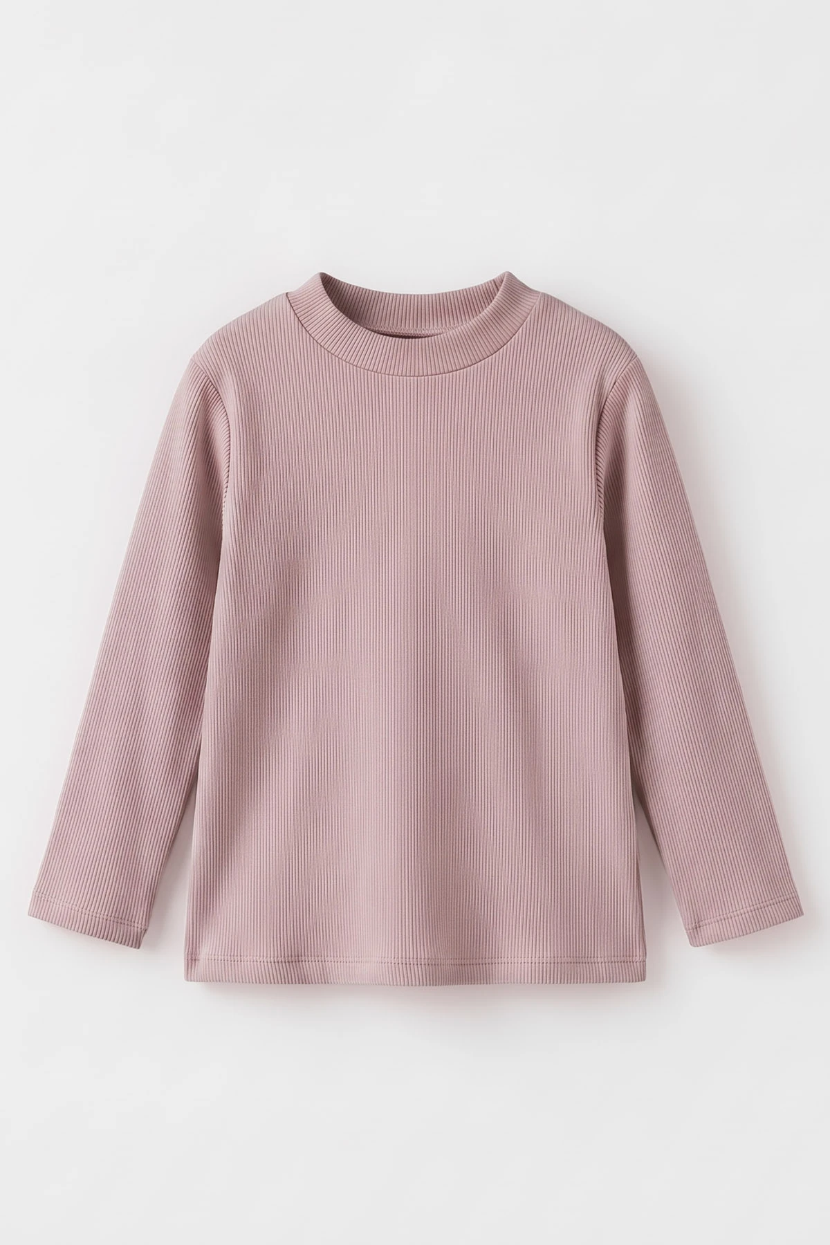 Bej (5-12 Yaş) Yarım Balıkçı Yaka Kaşkorse Çocuk Body Sweatshirt 495514
