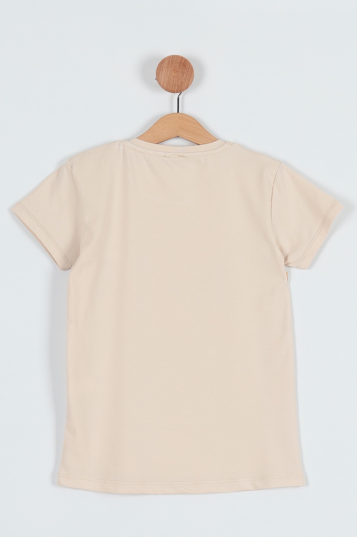 Bej (5-8 Yaş) Dreamy Kabartma Baskılı Kız Çocuk Tişört 185391