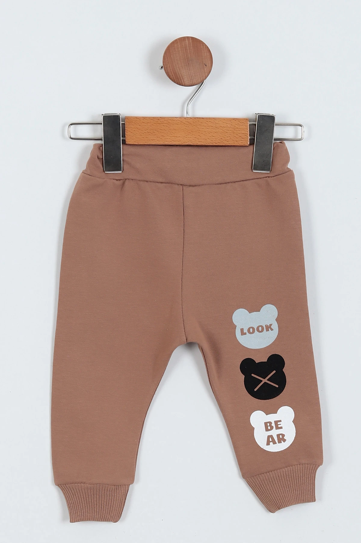 Bej (6-18 Ay) Baskılı Erkek Bebe Takım 226563