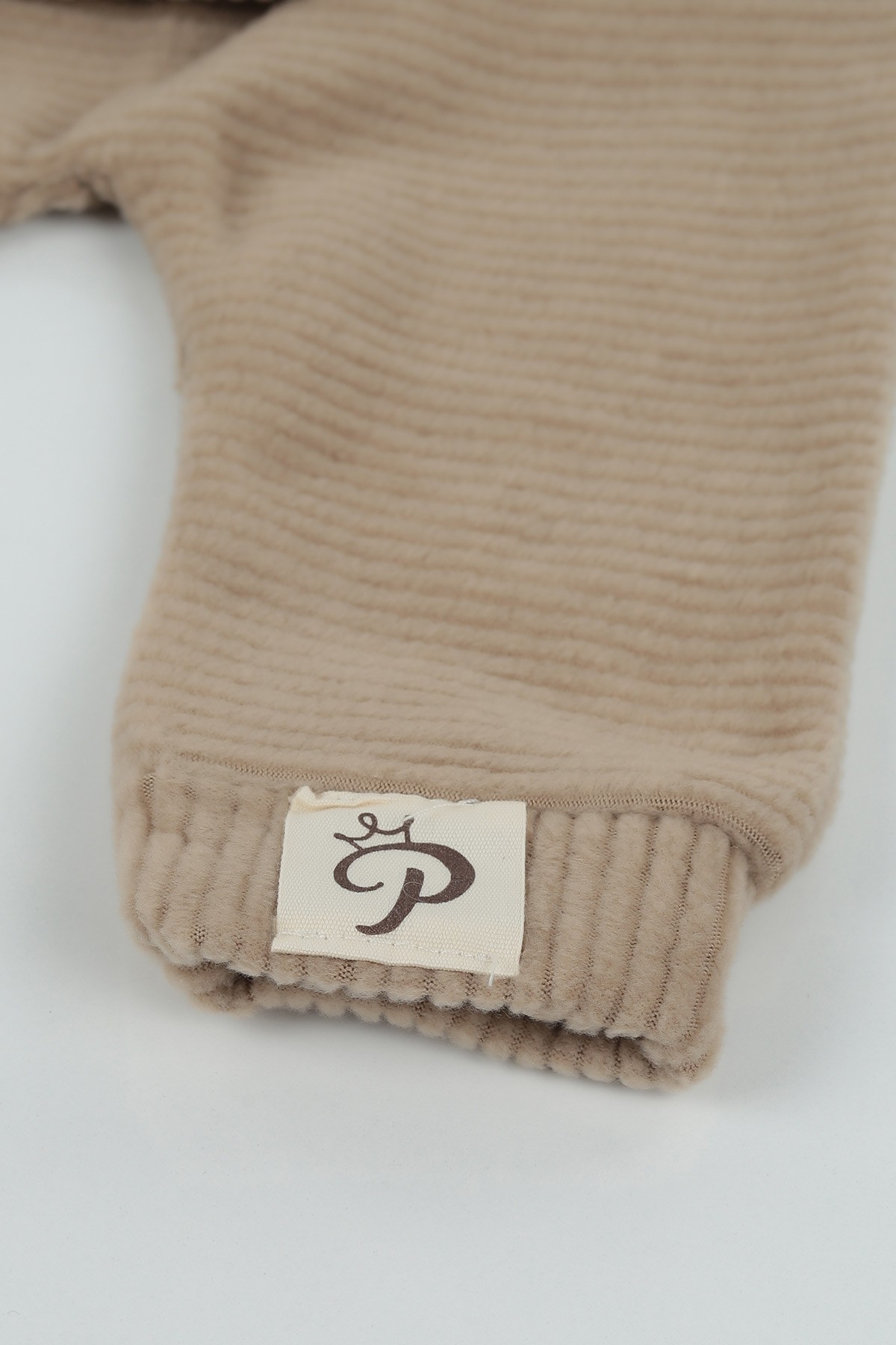 Bej (6-18 ay) Peluş Cepli Kız Çocuk Takım 132707