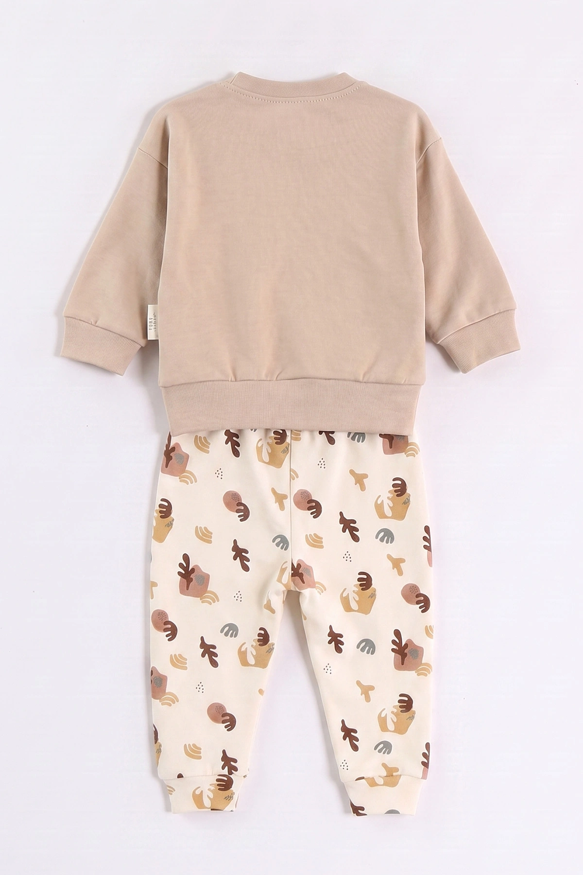 Bej (6-24 Ay) Nakışlı Erkek Bebek 2'li Takım 473064