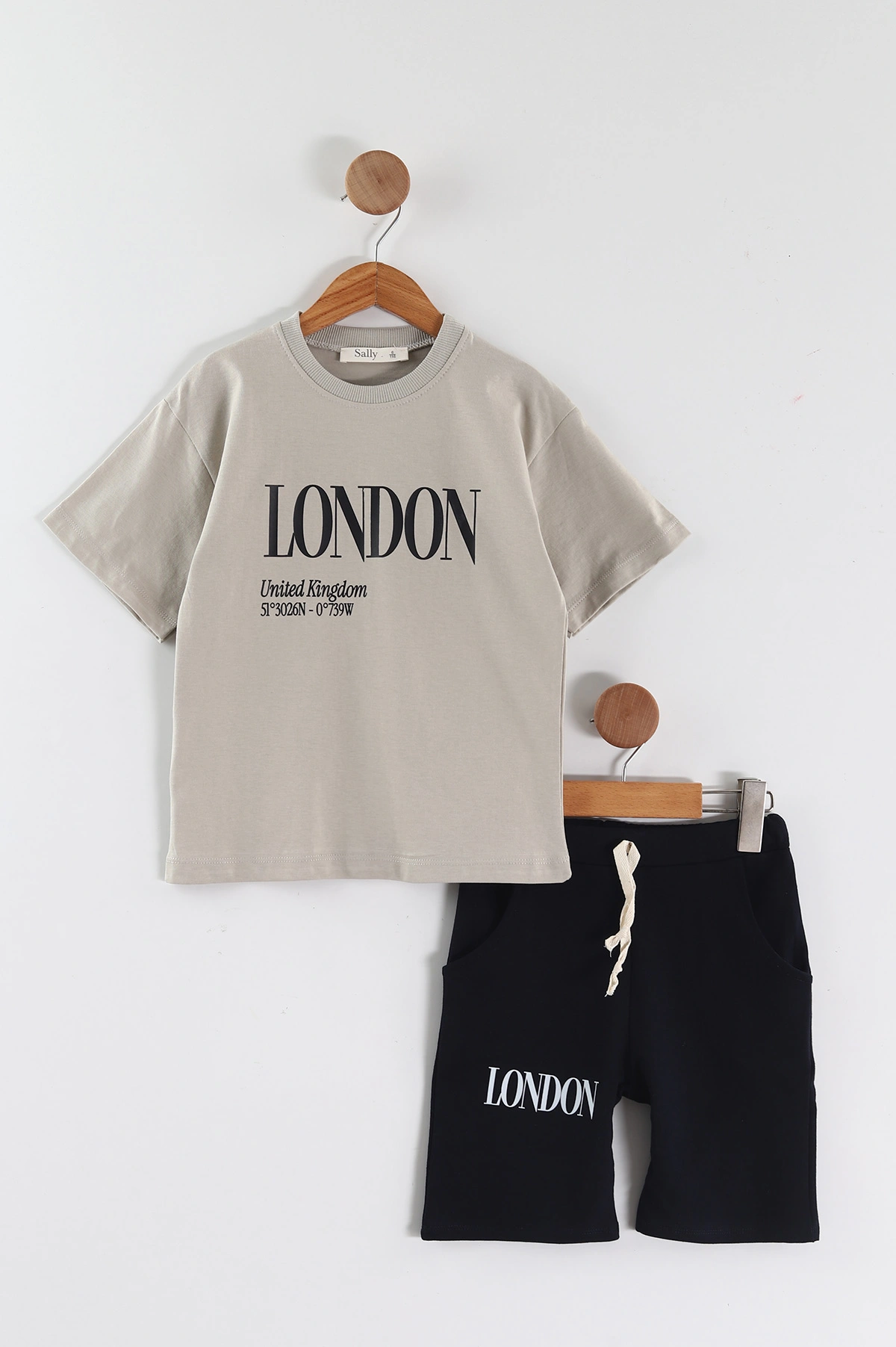 Bej (6-9 Yaş) London Baskılı Erkek Çocuk Takım 464918