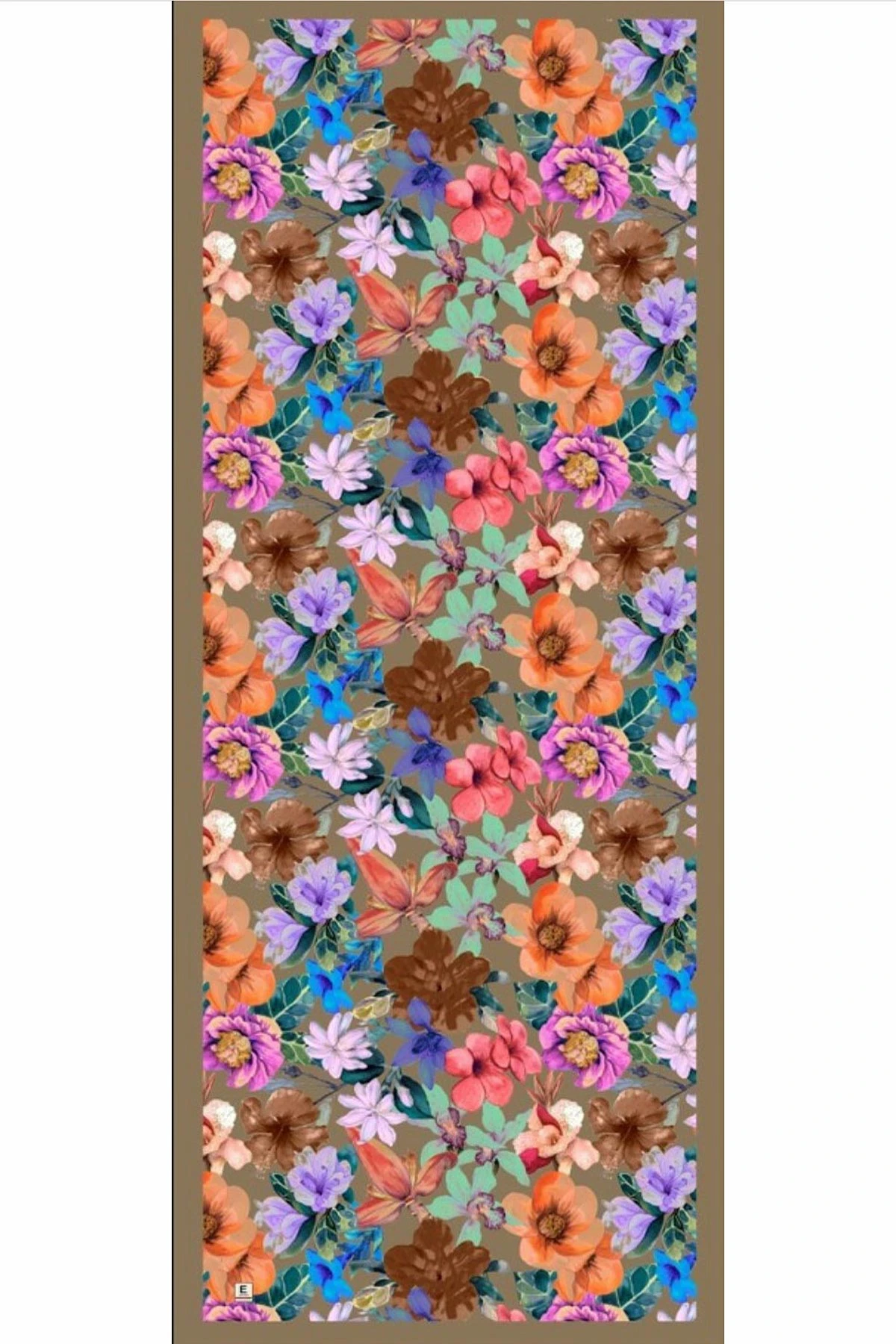 Vizon 70x180 Cm Dijital Baskılı Botanik Desen Soft Şal 482157