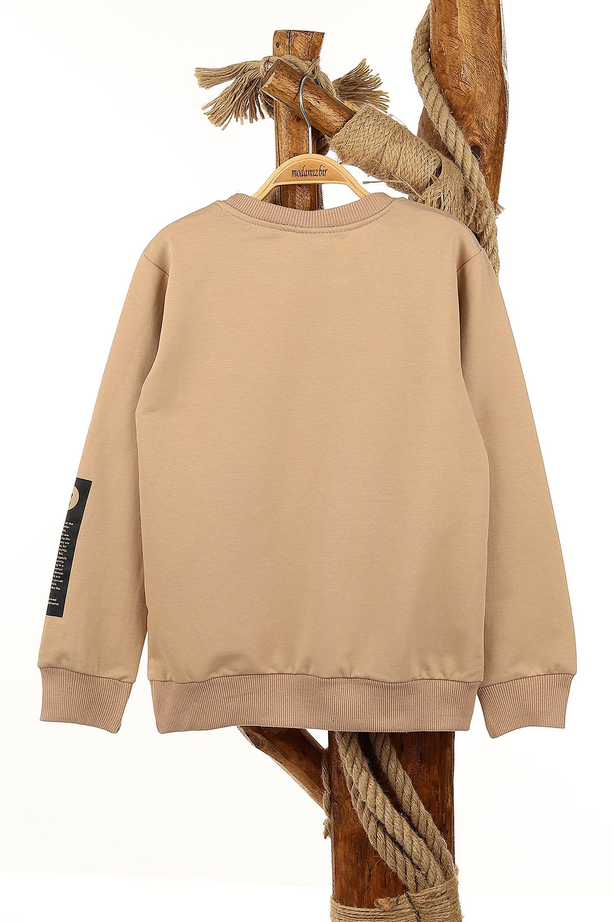 Bej (9-12 Yaş) Mestar Baskılı Erkek Çocuk Sweat 154289