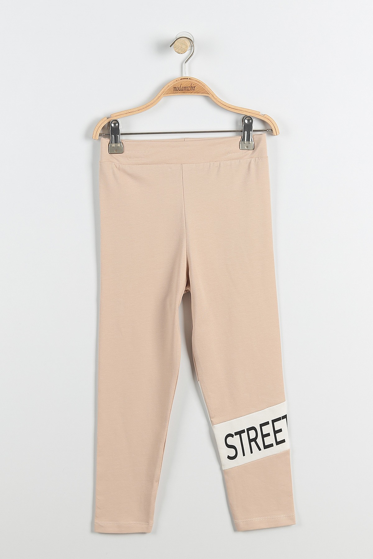 Bej (9-12 Yaş) Street Wear Baskılı Kapüşon Detaylı Kız Çocuk Takım 176954