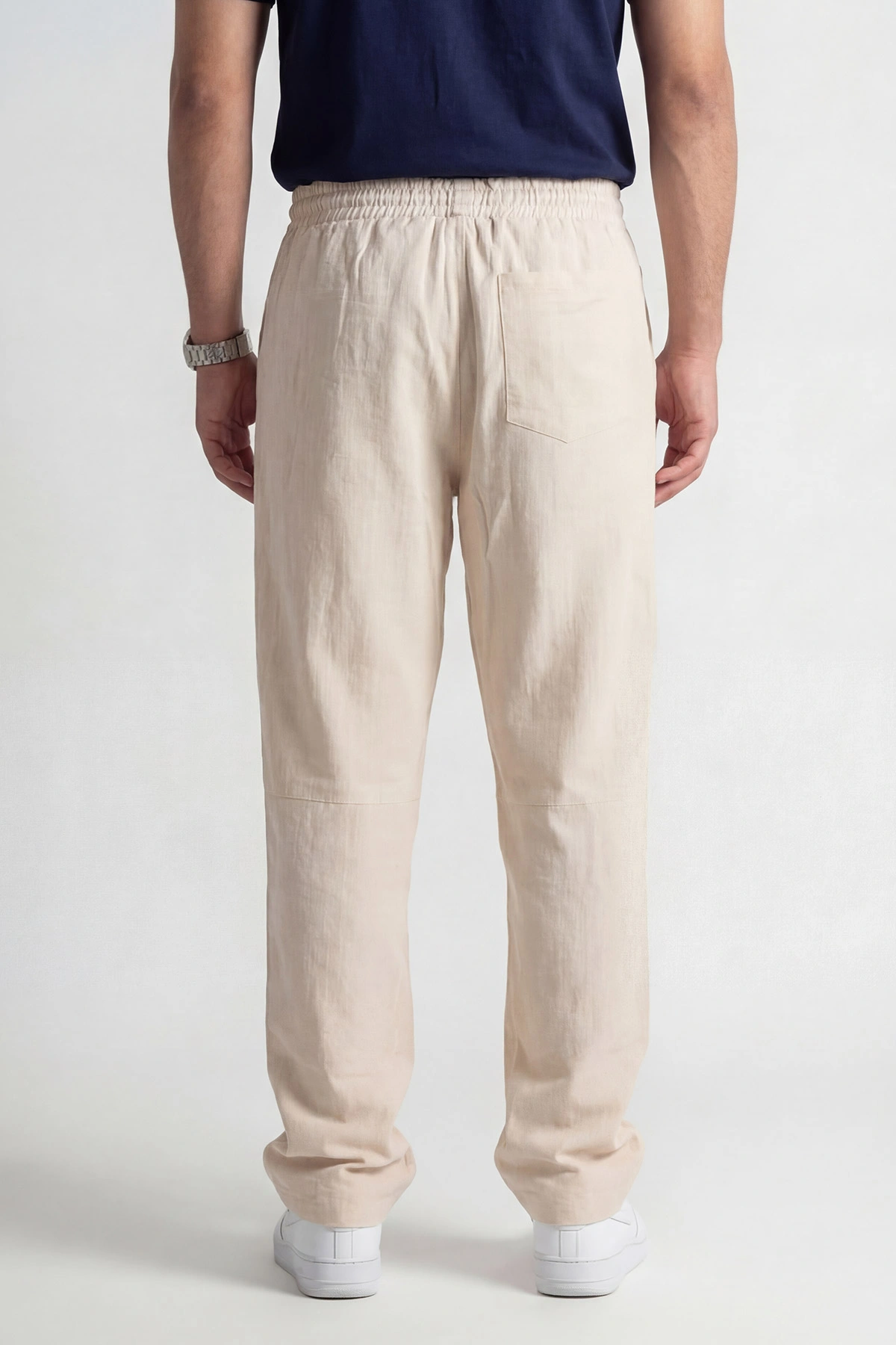 Bej Baggy Belden Bağlamalı Erkek Pantolon 445655