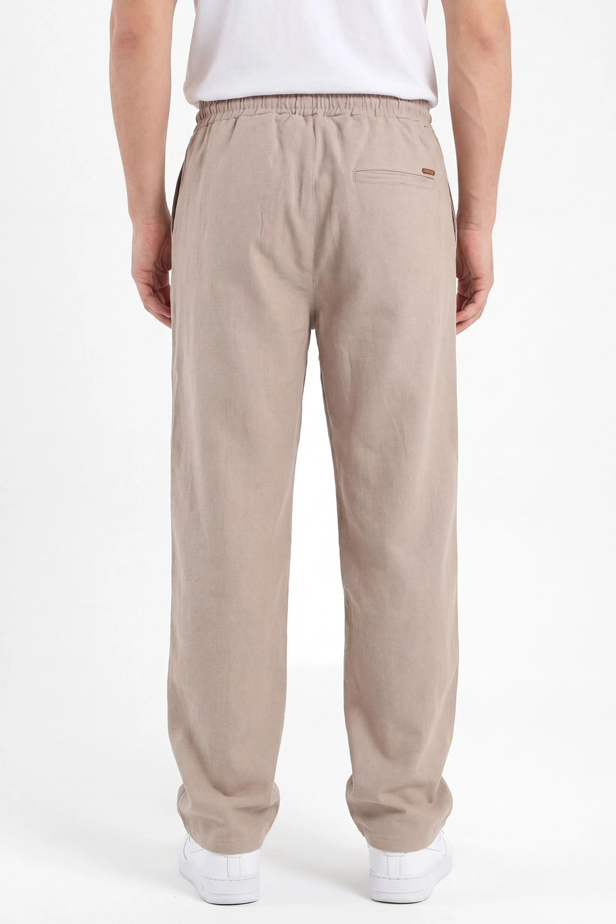Bej Baggy Belden Bağlamalı Erkek Pantolon 457269