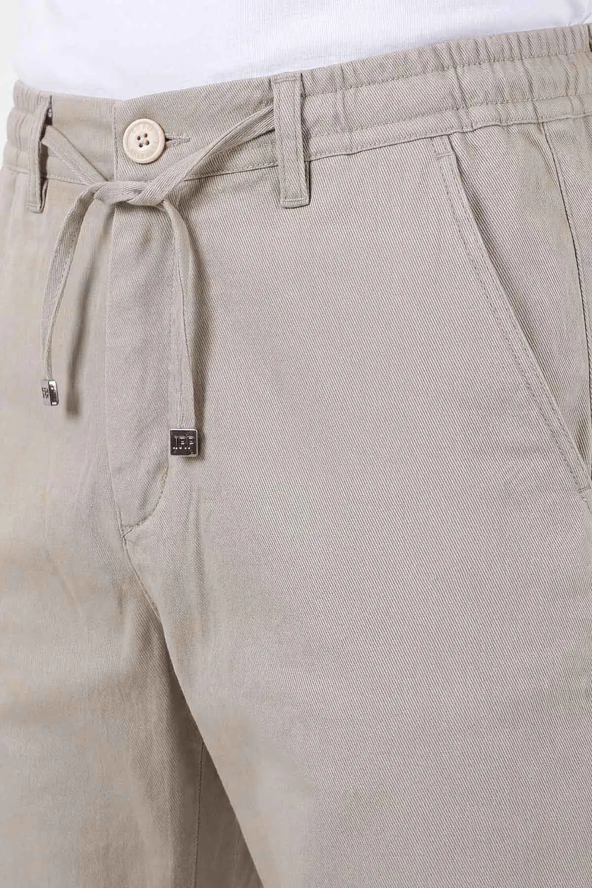Bej Baggy Belden Bağlamalı Erkek Pantolon 459401