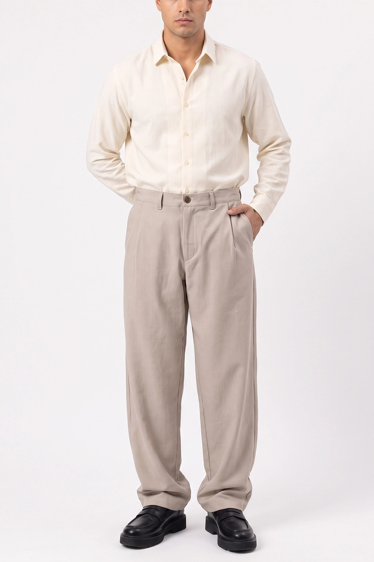 Bej Baggy Yeni Sezon Erkek Pantolon 493190