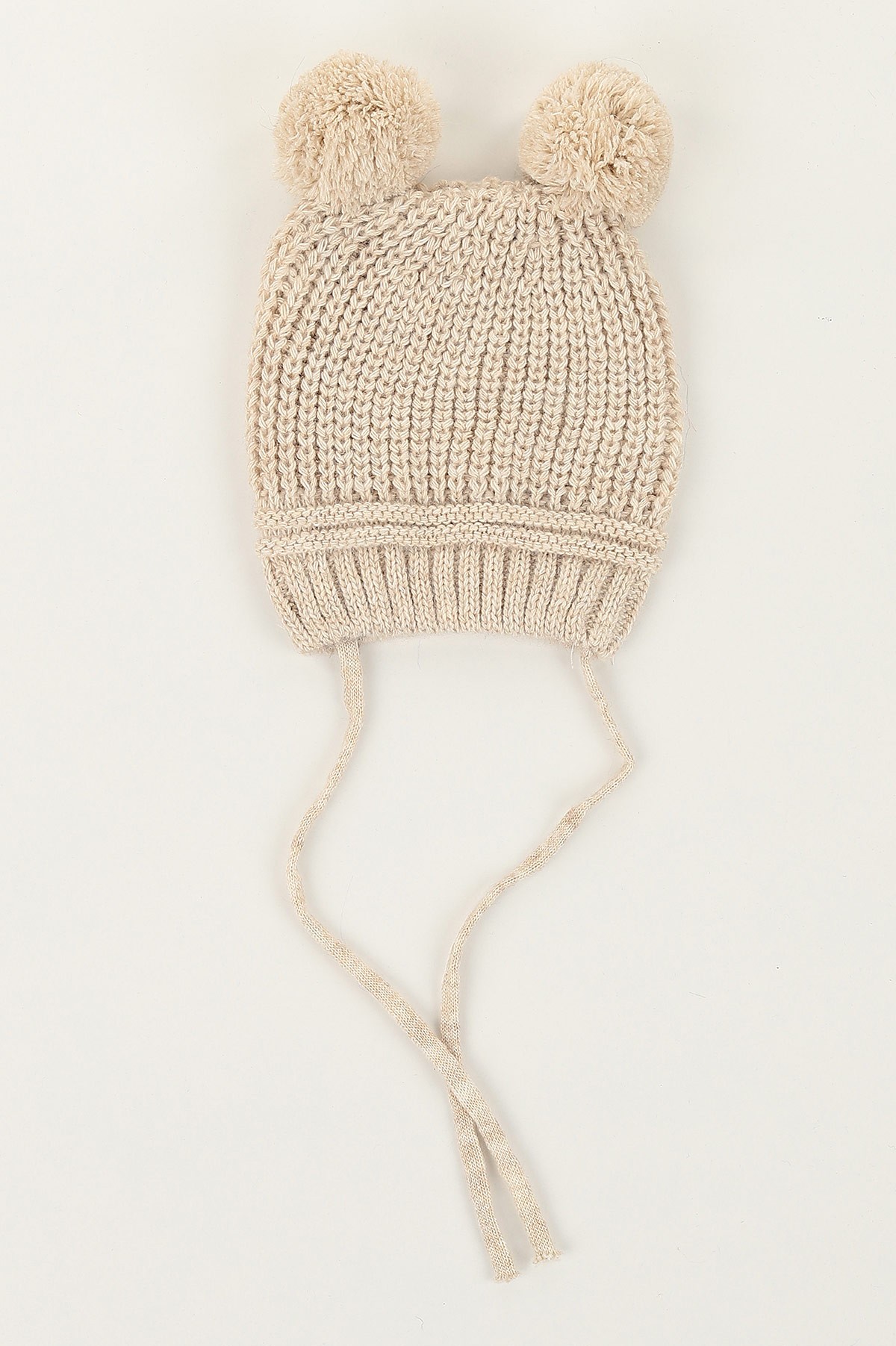 Bej ( Bere: 20 cm) Çift Ponponlu Bere 144924