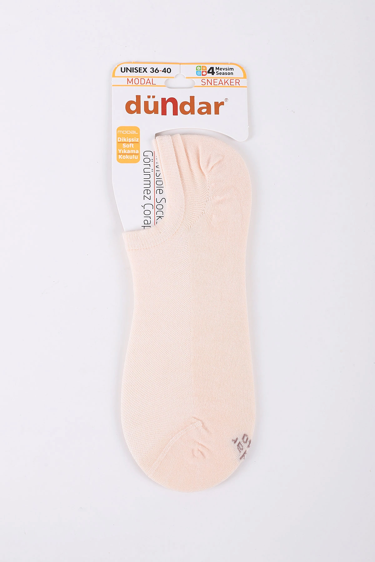 Bej Dört Mevsim Kadın Modal Sneaker Çorap 36-40 422985