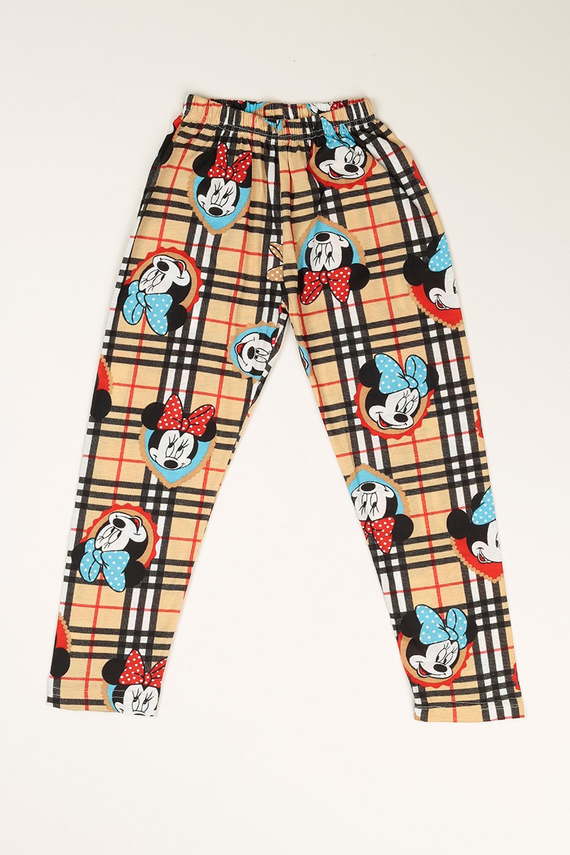Bej Düğmeli Kız Çocuk Pijama Takımı 77889