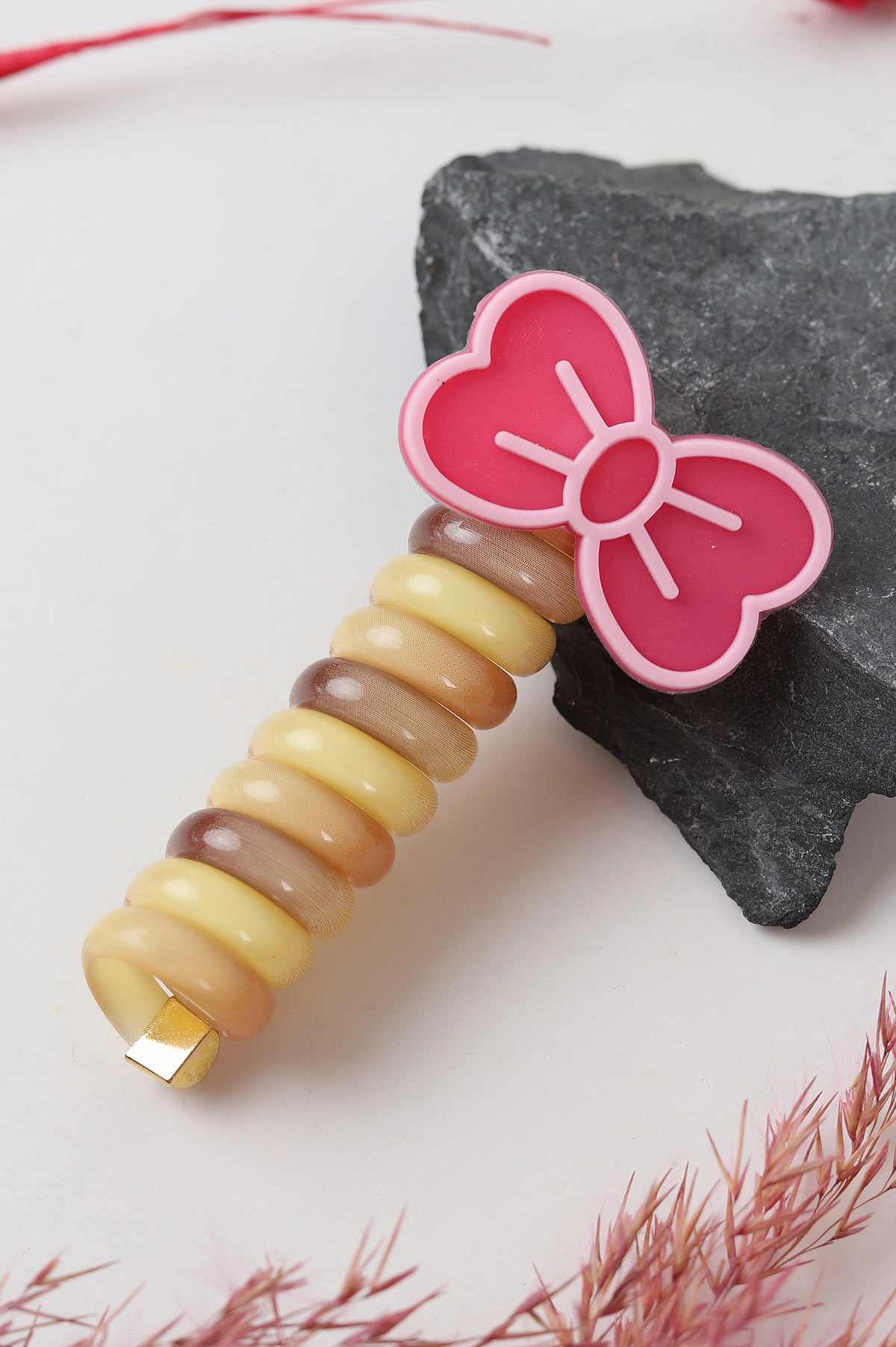 Bej Figürlü Spiral Toka 293405