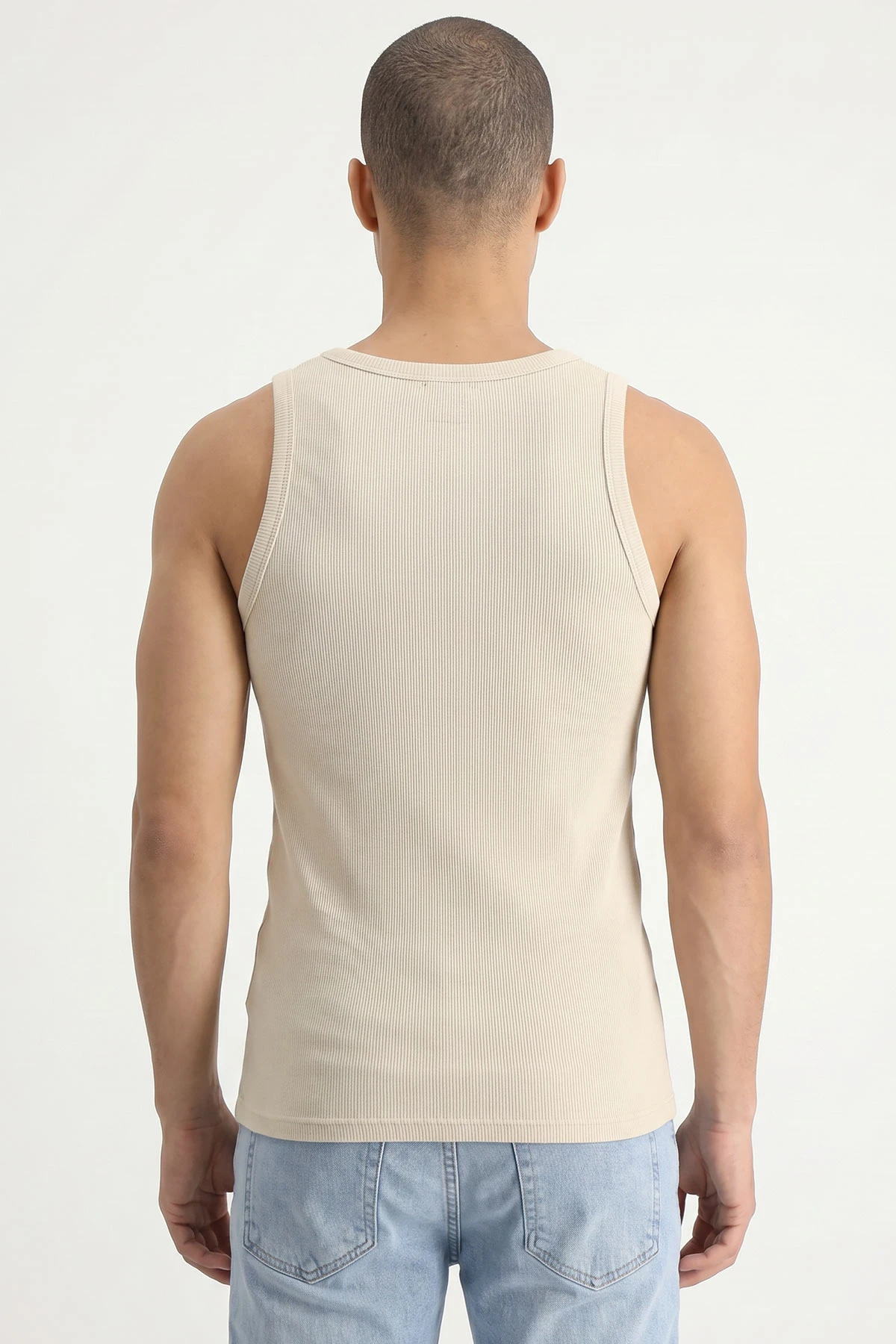 Bej Fitilli Likralı Erkek Sporcu Atlet 453843