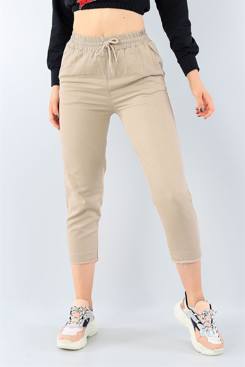 Bej Gabardin Bayan Pantolon 38882