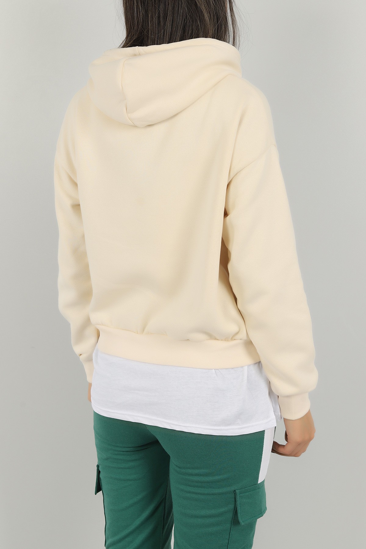 Bej Garnilli İçi Şardonlu Bayan Sweat 146348