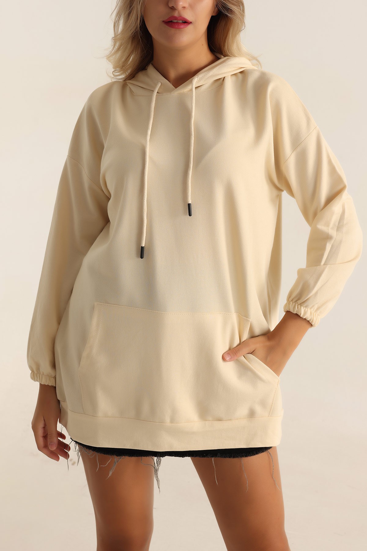 Bej İki İp Bayan Sweat 195616