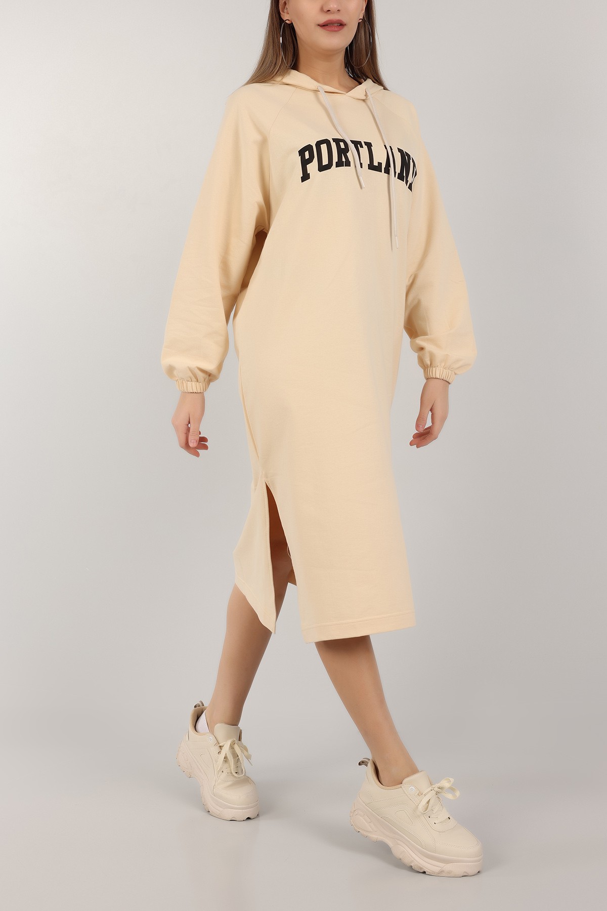Bej İki İplik Elbise Tunik 155704