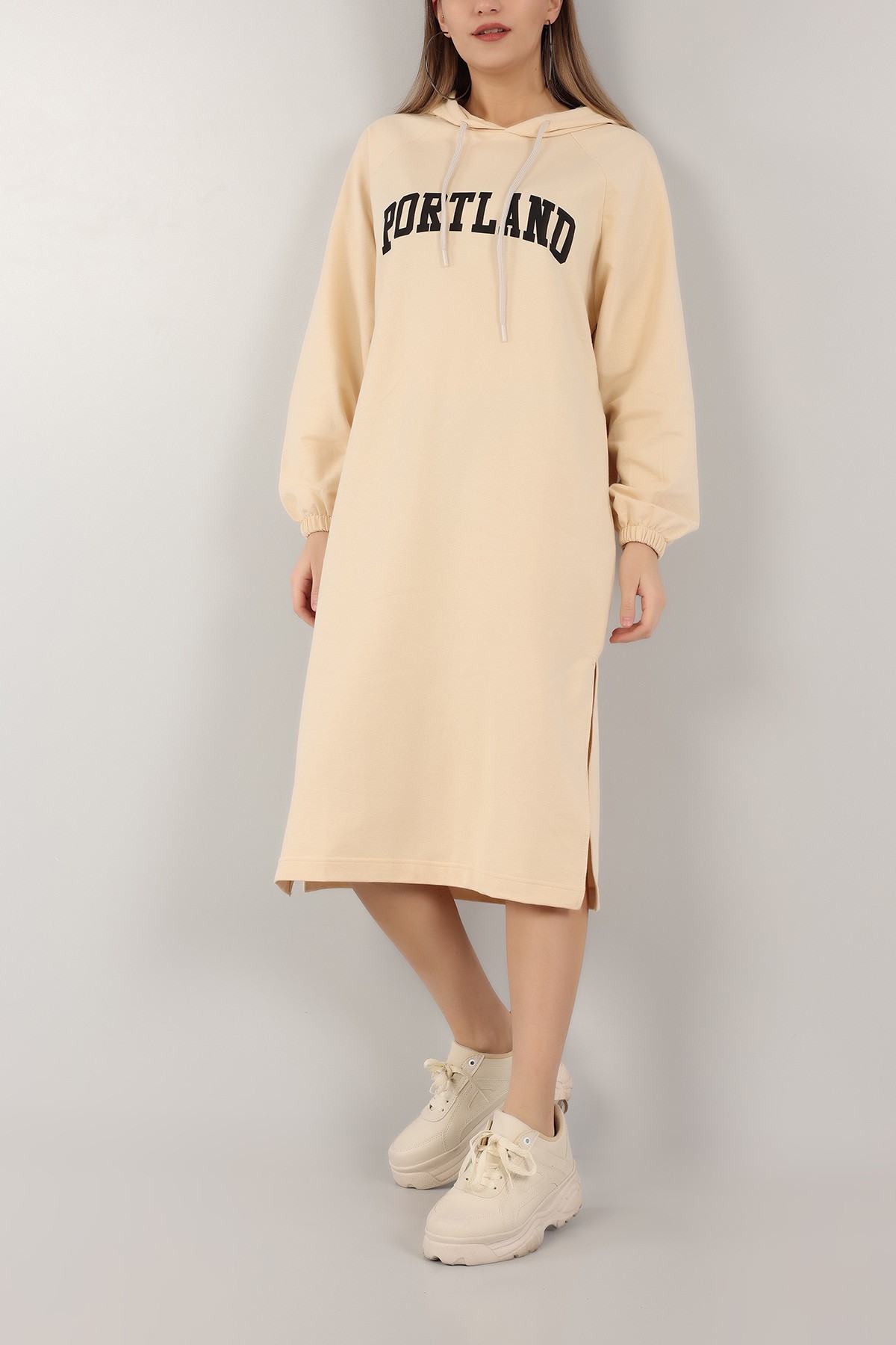 Bej İki İplik Elbise Tunik 155704