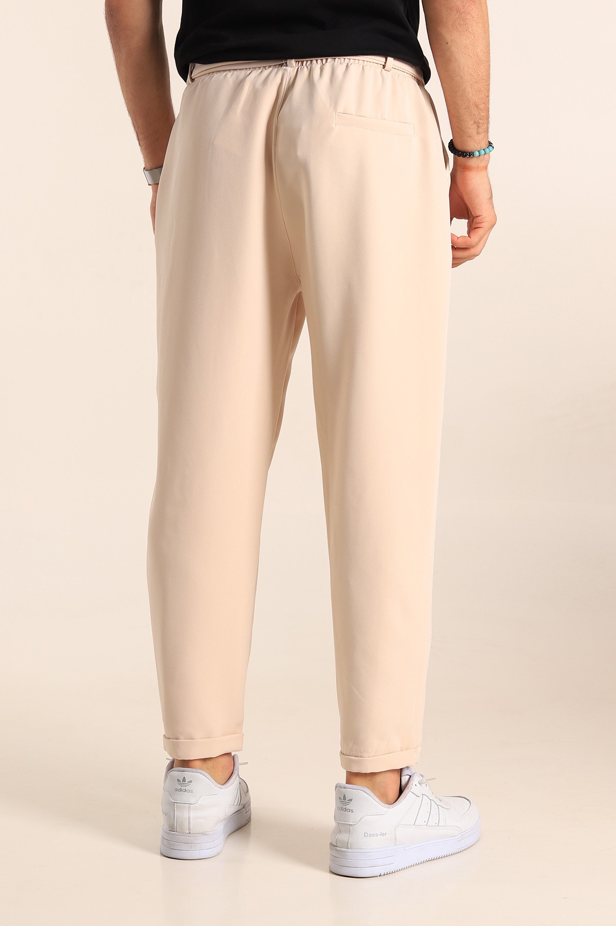 Bej Kemerli Jogger Erkek Pantolon 187813