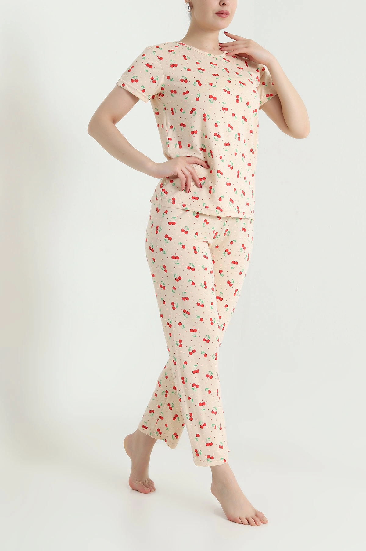 Bej Milan Kadın Pijama Takımı 466489