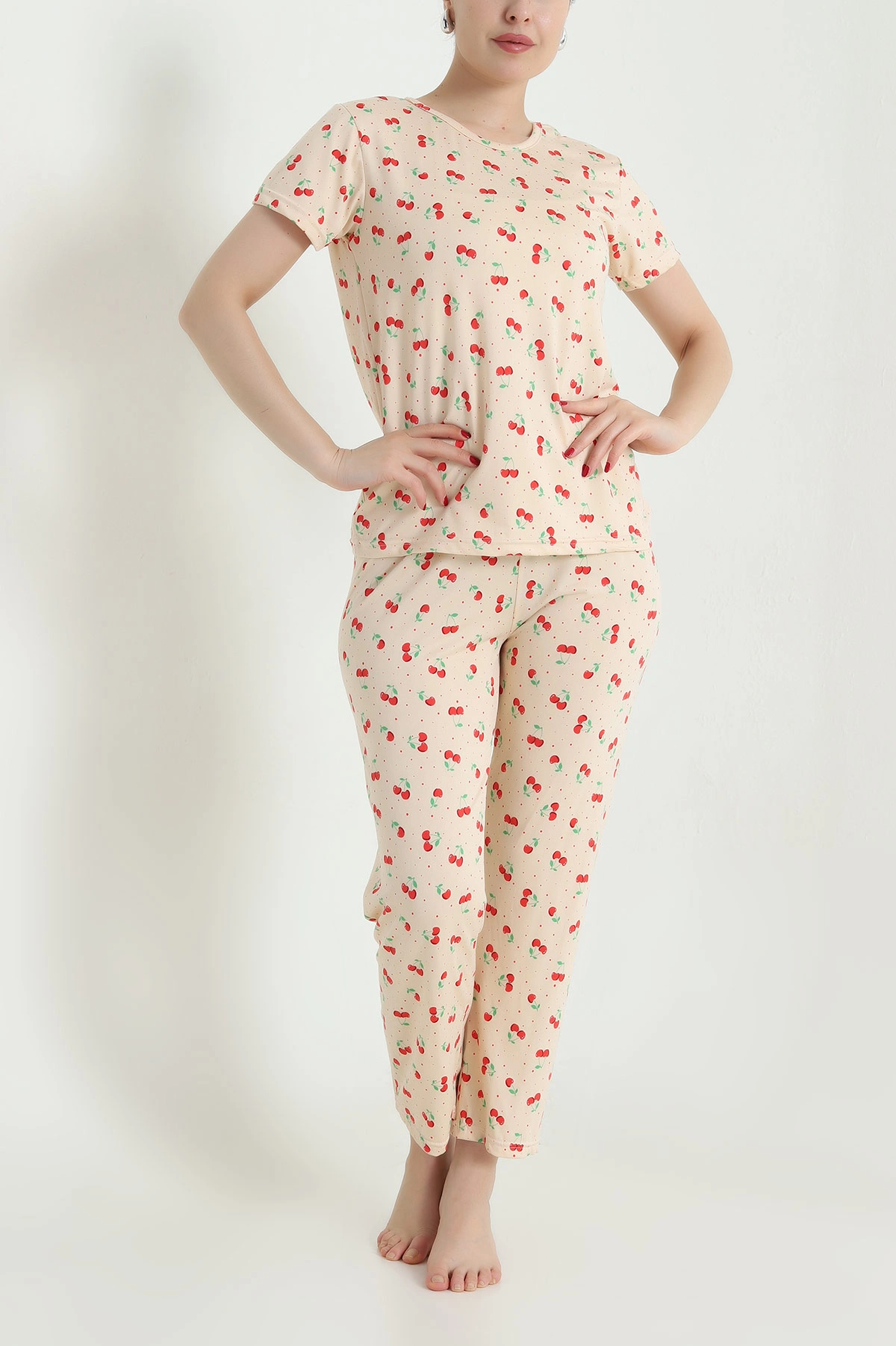 Bej Milan Kadın Pijama Takımı 466489