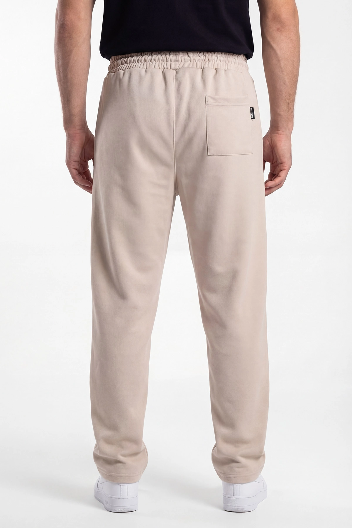 Bej Pike Kumaş Baggy Belden Bağlamalı Erkek Pantolon 442076