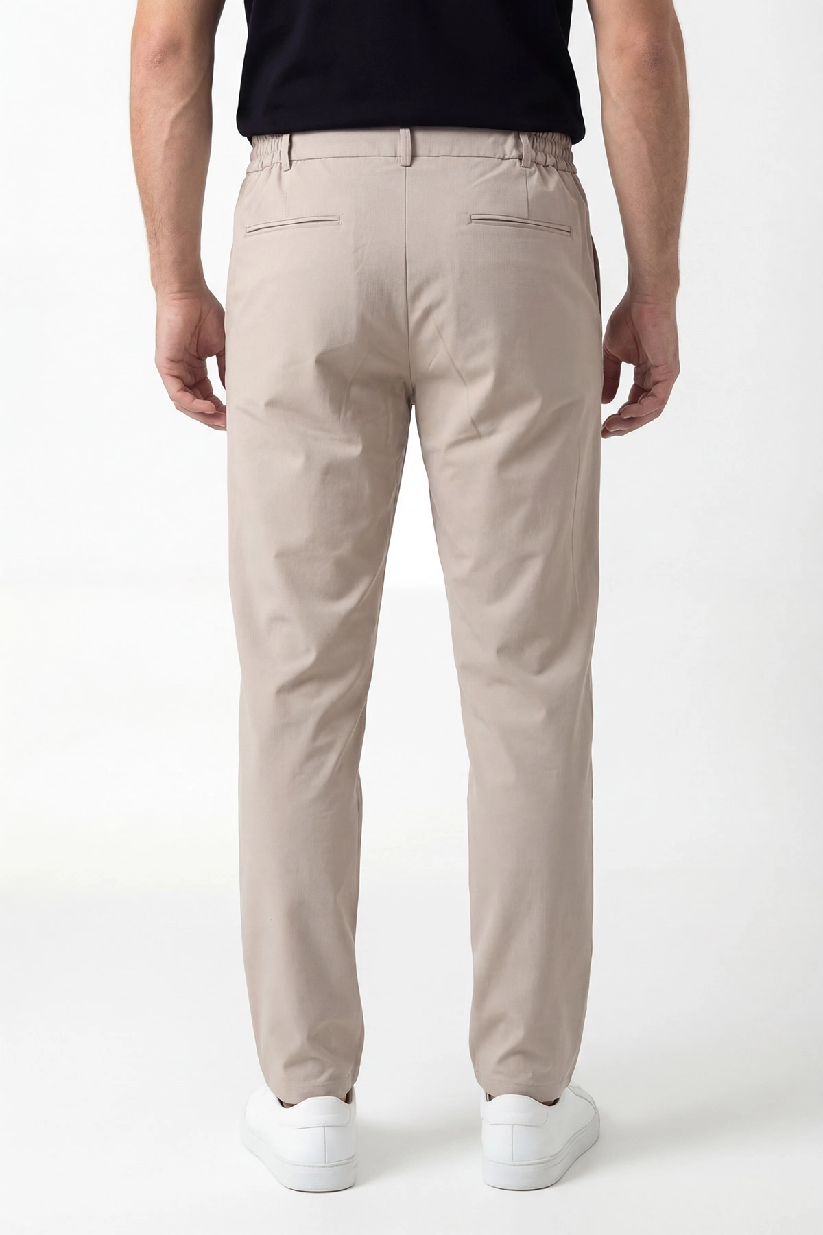 Bej Regular Fit Beli Lastikli Erkek Pantolon 430620