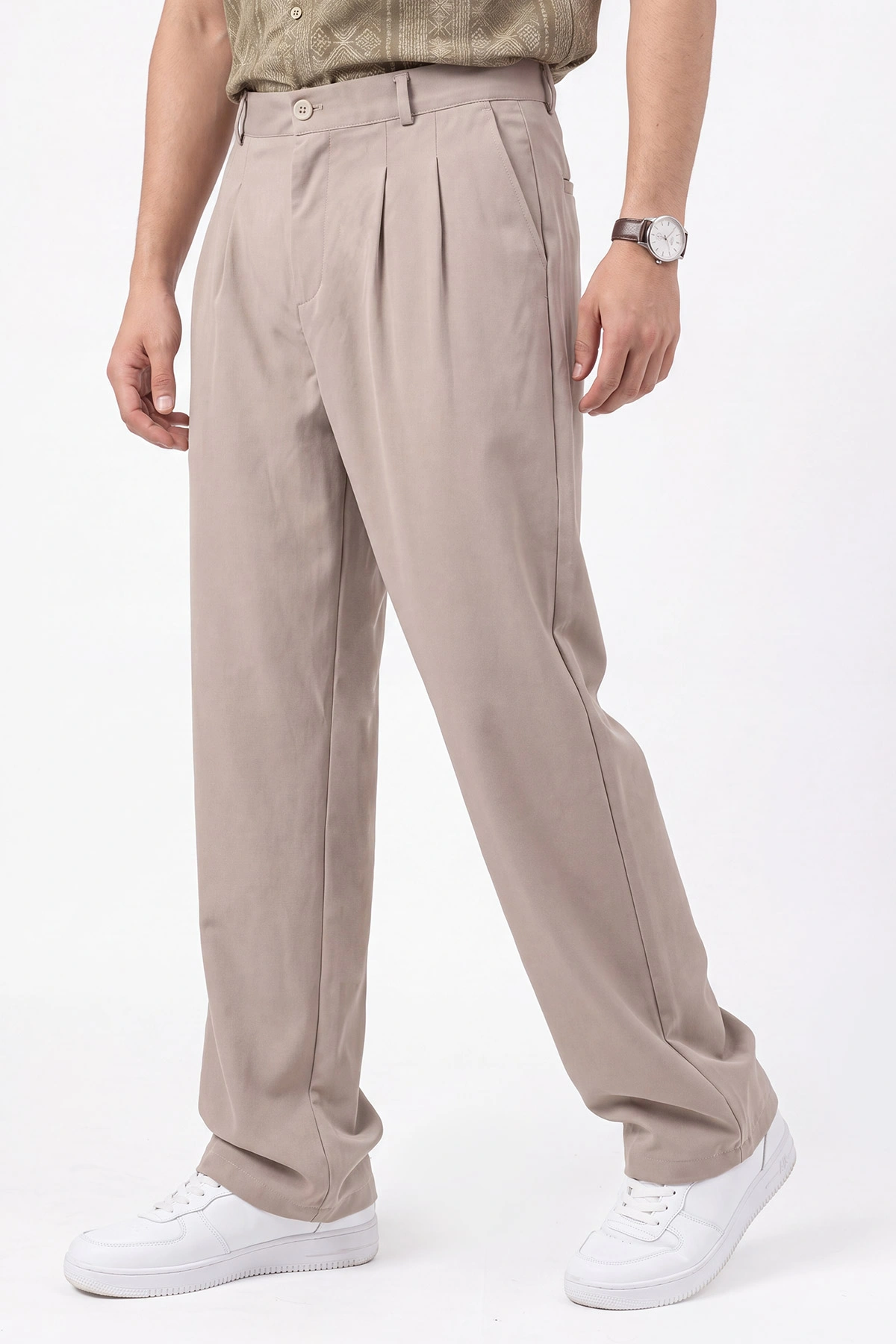 Bej Yeni Sezon Baggy Erkek Pantolon 472162