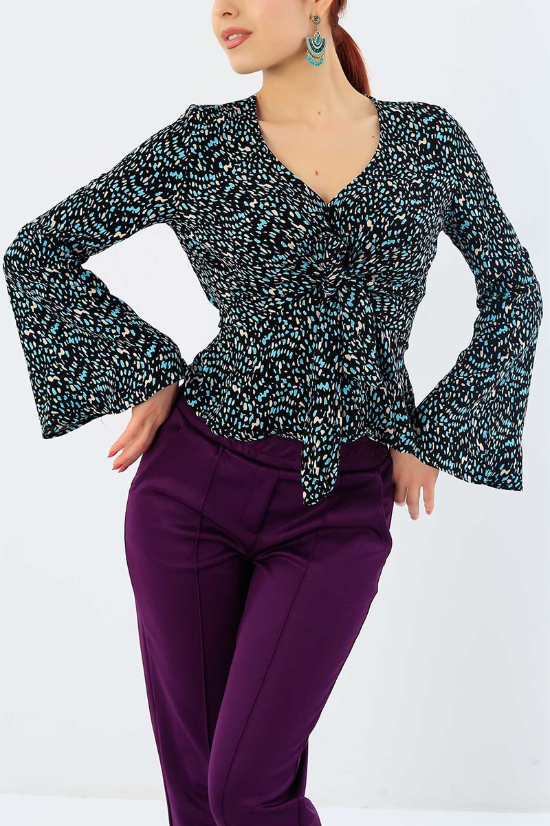 Belden Bağlamalı Bluz 30640