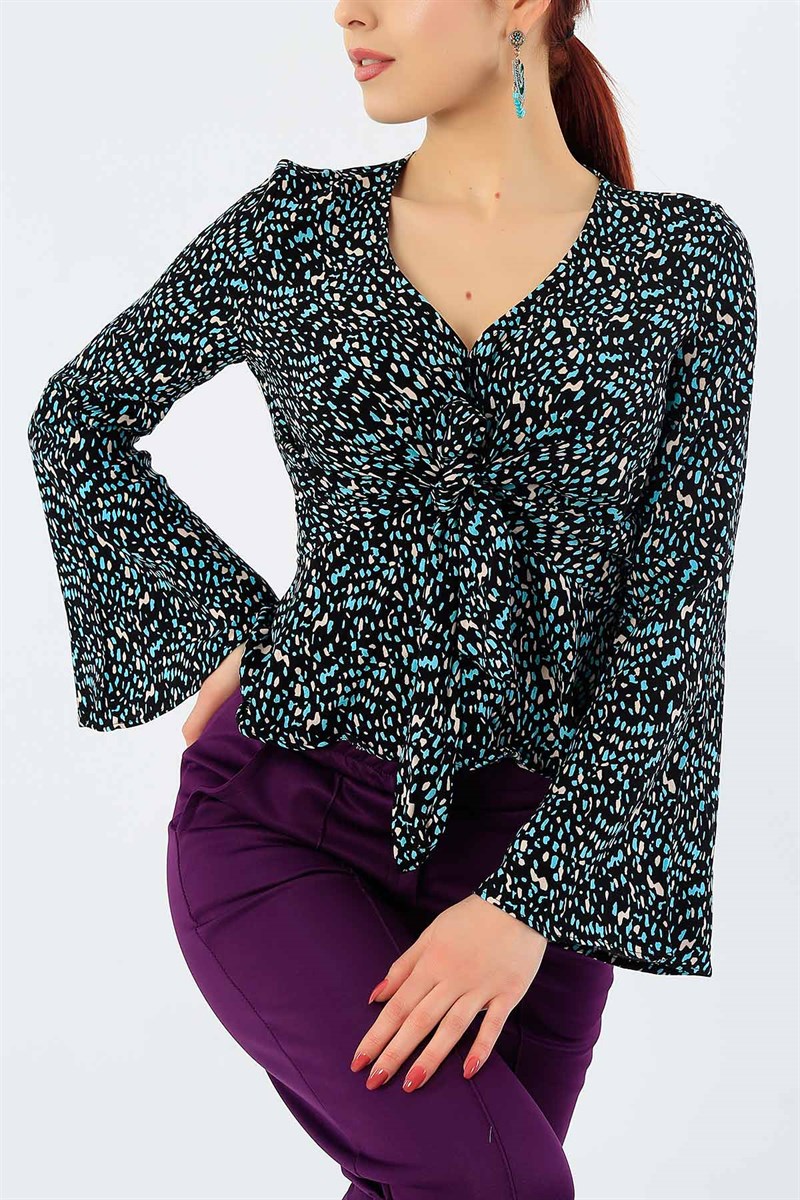 Belden Bağlamalı Bluz 30640